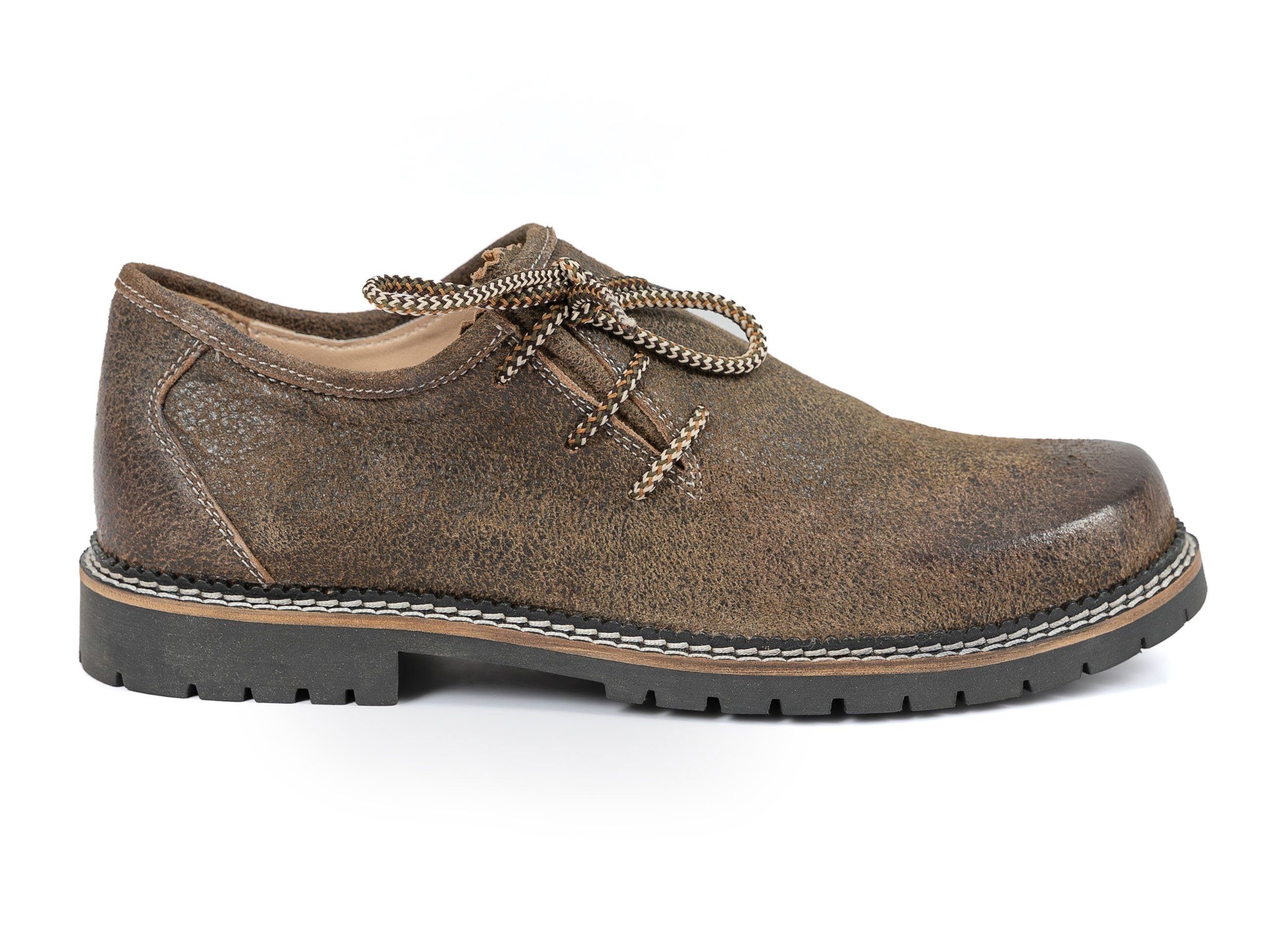 FUCHS Trachtenschuhe braun-antik Nappaleder Schnürschuh (2-tlg) günstig online kaufen
