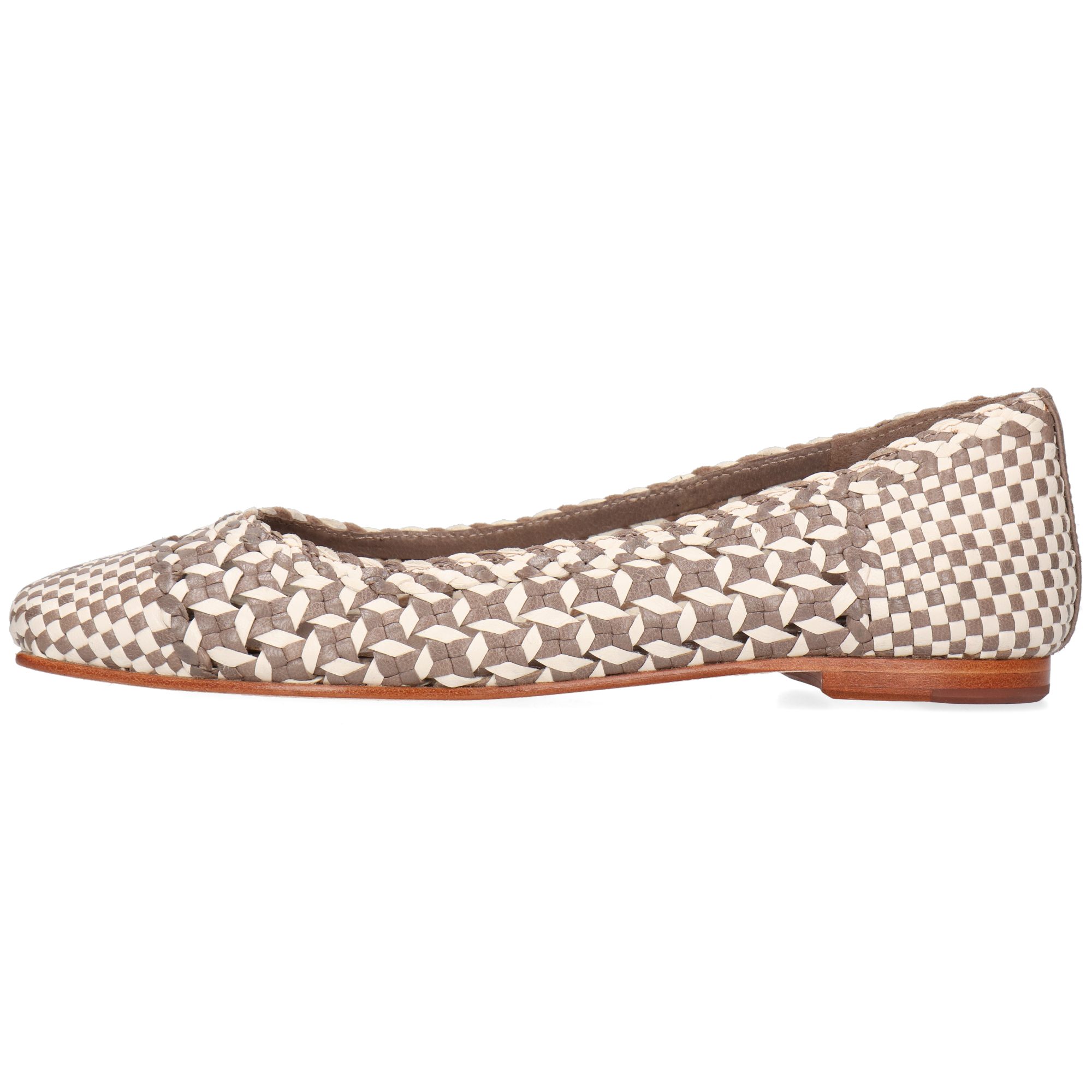 Melvin & Hamilton Elyssa 1 Leder-Geflochtene Schuhe für Damen Ballerina Flache Absätze, Echtes Leder, Von Hand geflochten