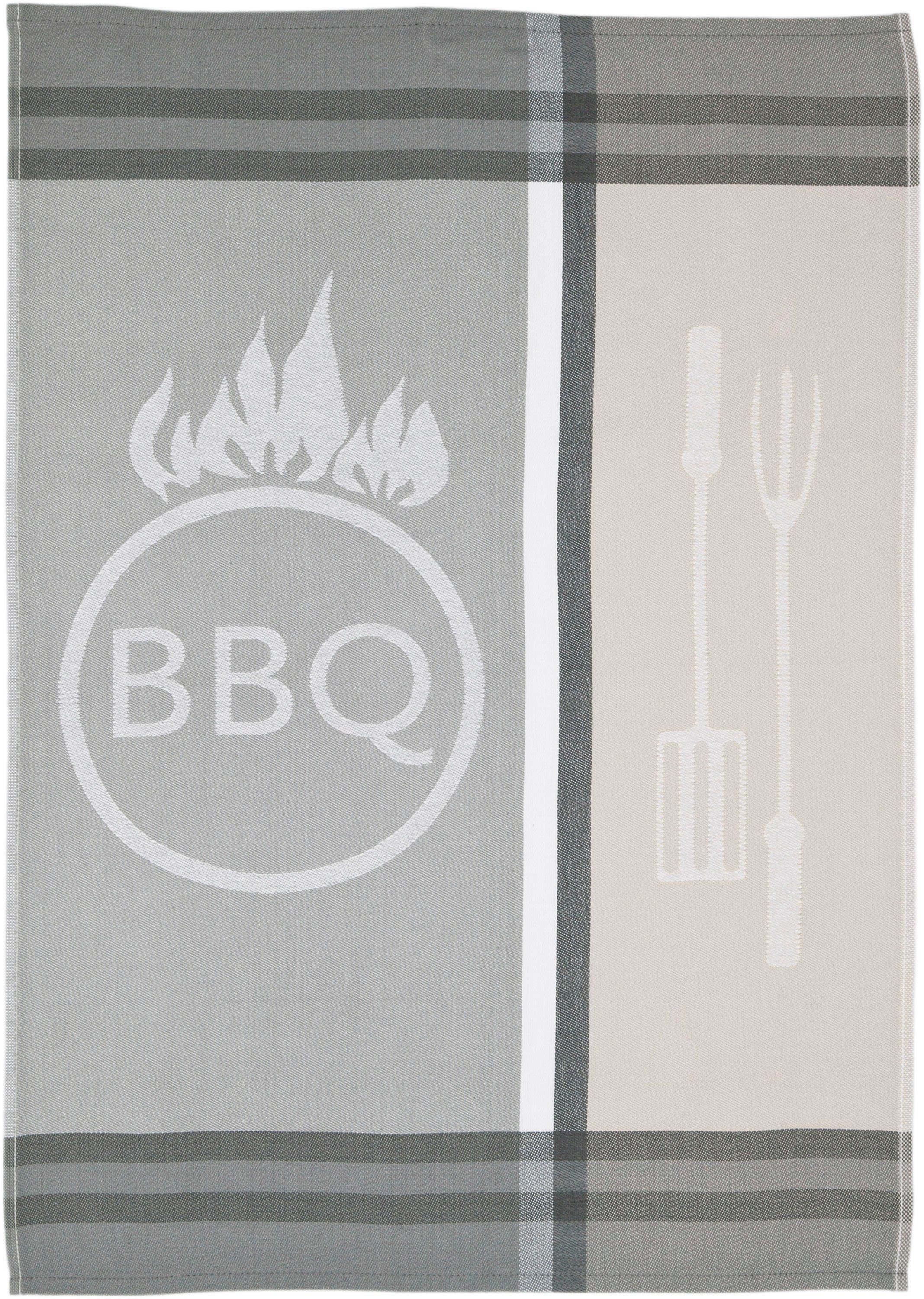 ROSS Geschirrtuch BBQ, (Set, 3-tlg), aus Motivtuch, 100% Baumwolle