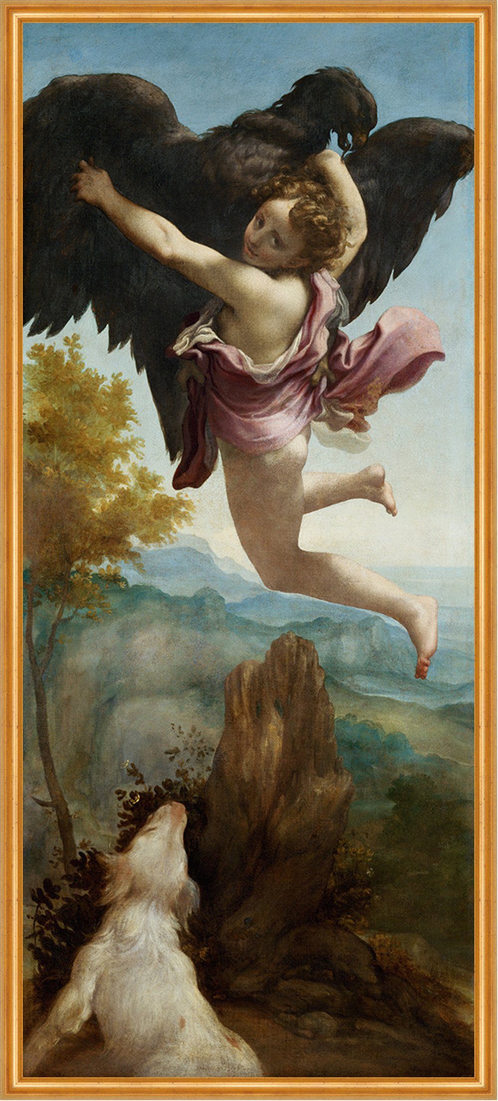 Kunstdruck Der Raub des Ganymed Antonio da Correggio griechische Mythologie B A2, (1 St)