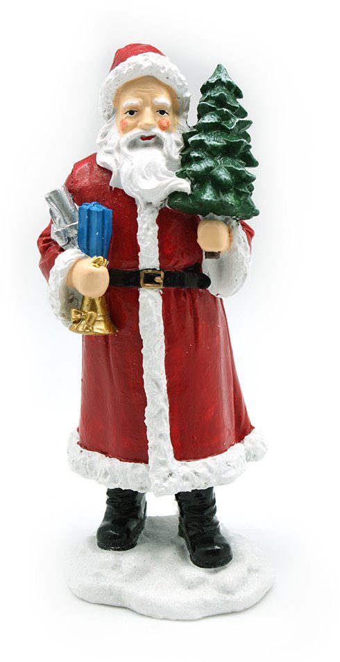 CHRISTMAS GOODS by Inge Weihnachtsmann Weihnachtsdeko rot (1 St), aus  Polyresin, Höhe ca. 20 cm | Weihnachtsmänner