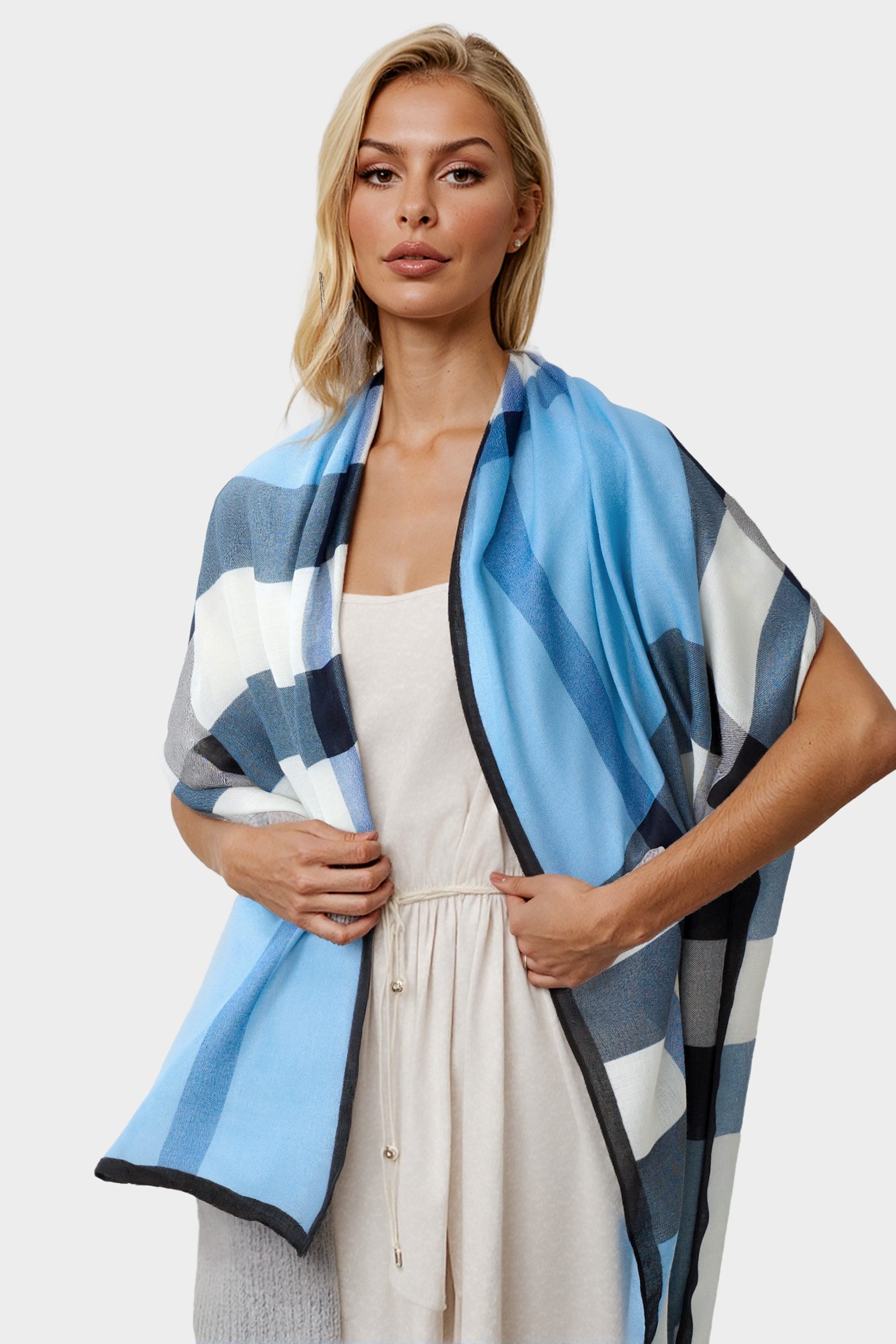 FS Collection Modeschal Damen Schal leicht & weich – Muster, Blumen, Blätte günstig online kaufen