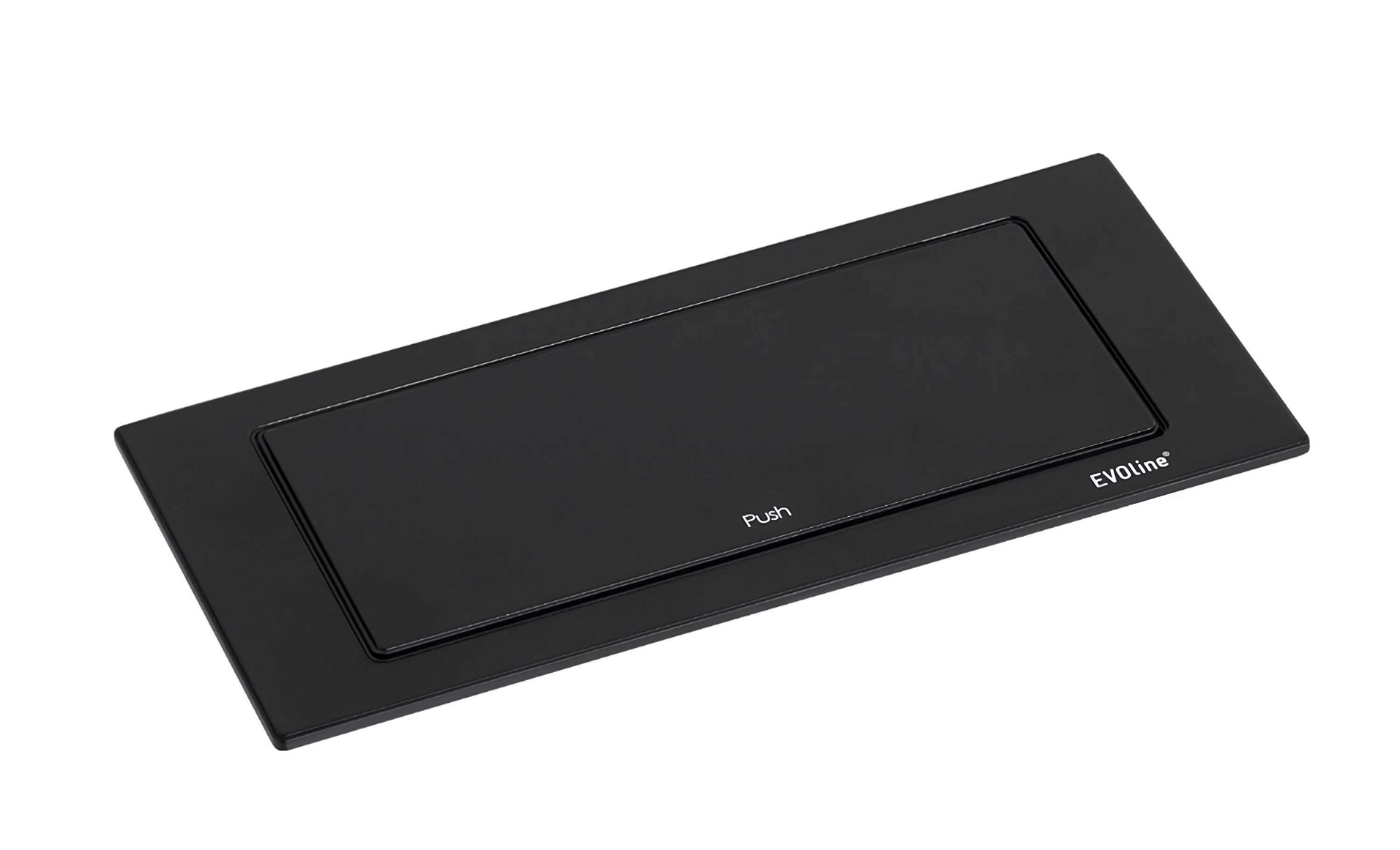 Evoline schwarz matt versenkbare Einbau-Steckerleiste 2 Steckdosen USB C Einbau-Tischsteckdosenleiste
