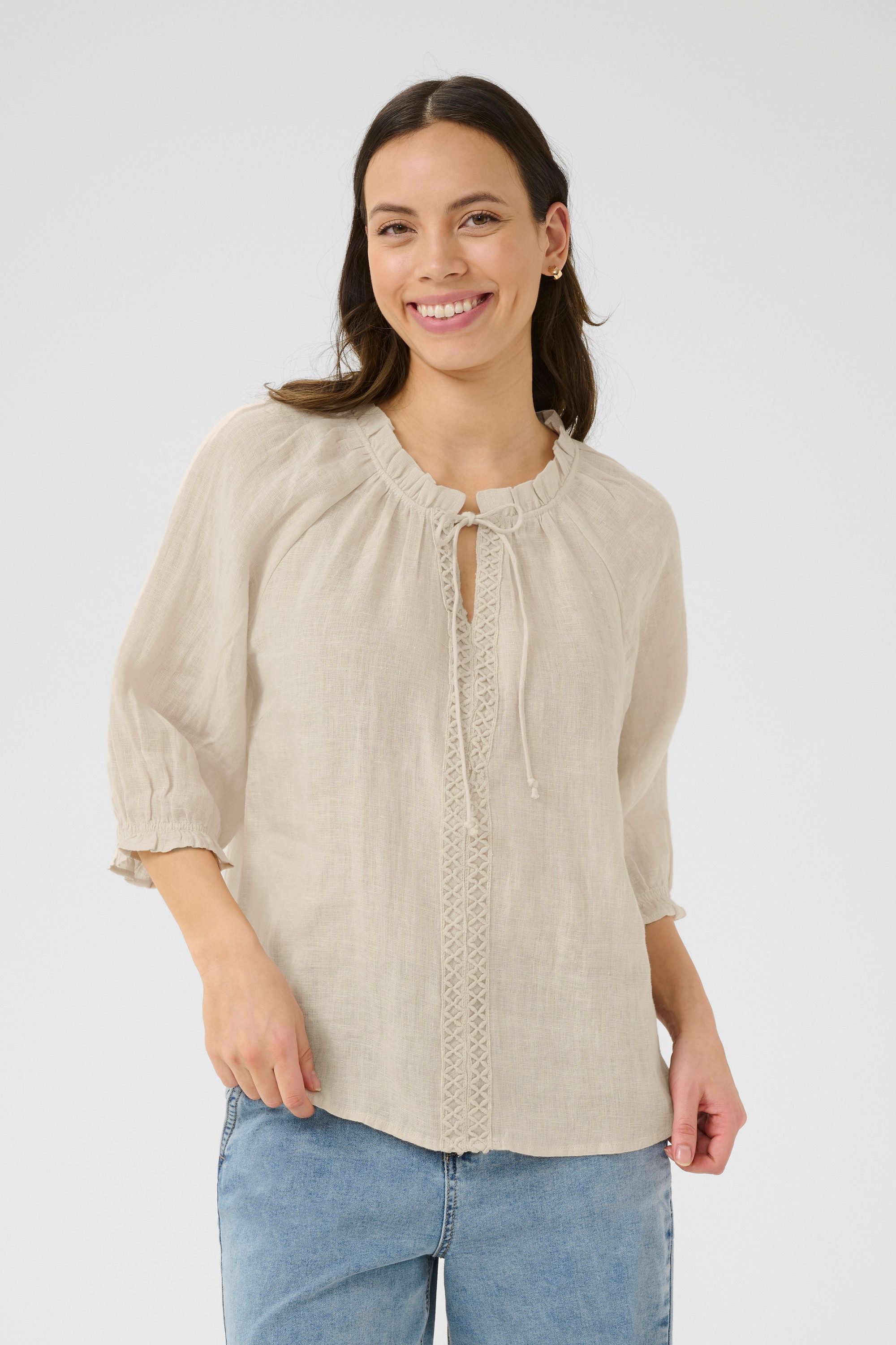 Cream Kurzarmbluse Kurzarm-Bluse CRBellis