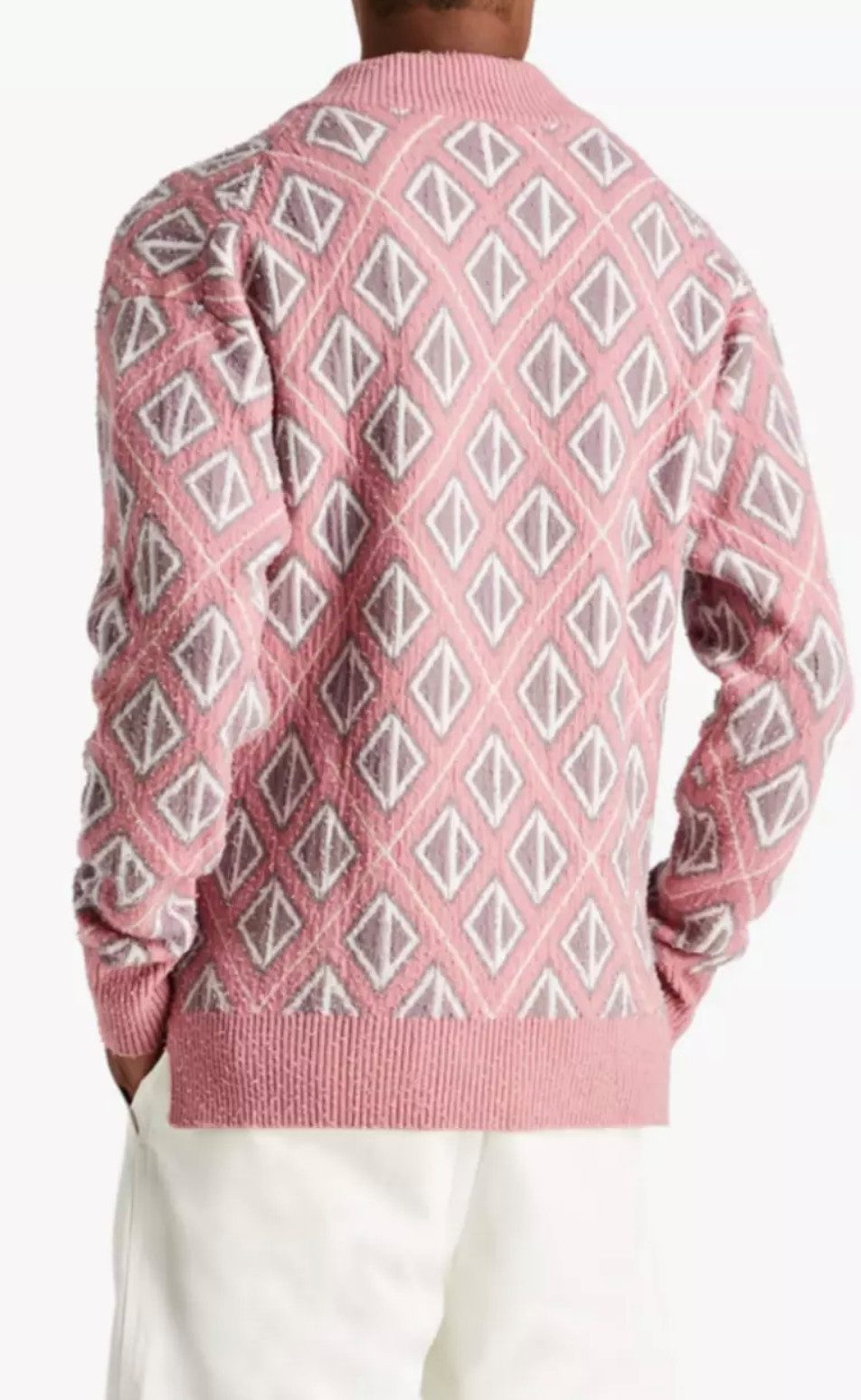 Dior Strickpullover CD Diamond Handgestrickt Vintage Pullover Handgefertigter Vintage-Look, Unisex