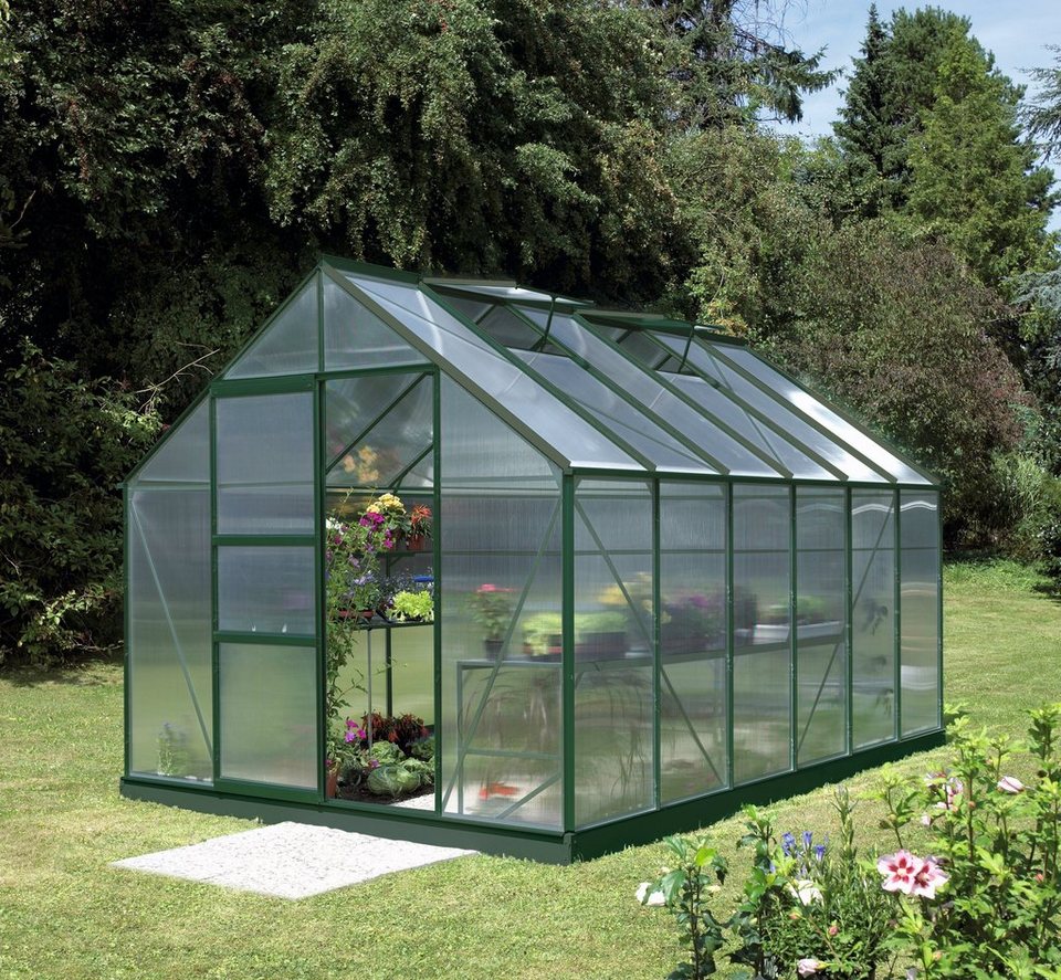 Vitavia Gewächshaus »Merkur 9900«, BxTxH: 254 x 379 x 230 cm, 6 mm Wandstärke, Set, mit. Fundamentrahmen