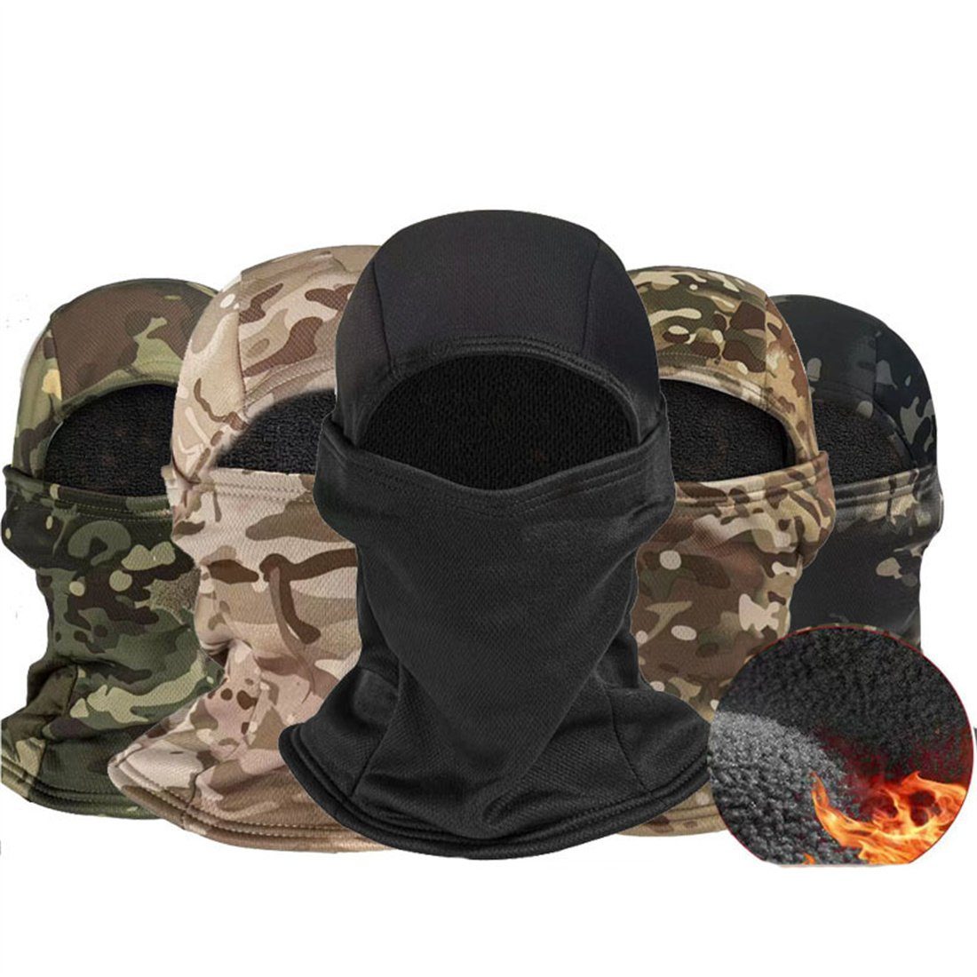 Outdoor-Sport Sturmhaube Radfahren Schwarz unisex Winter-Ski-Maske, DÖRÖY Kopfbedeckung,