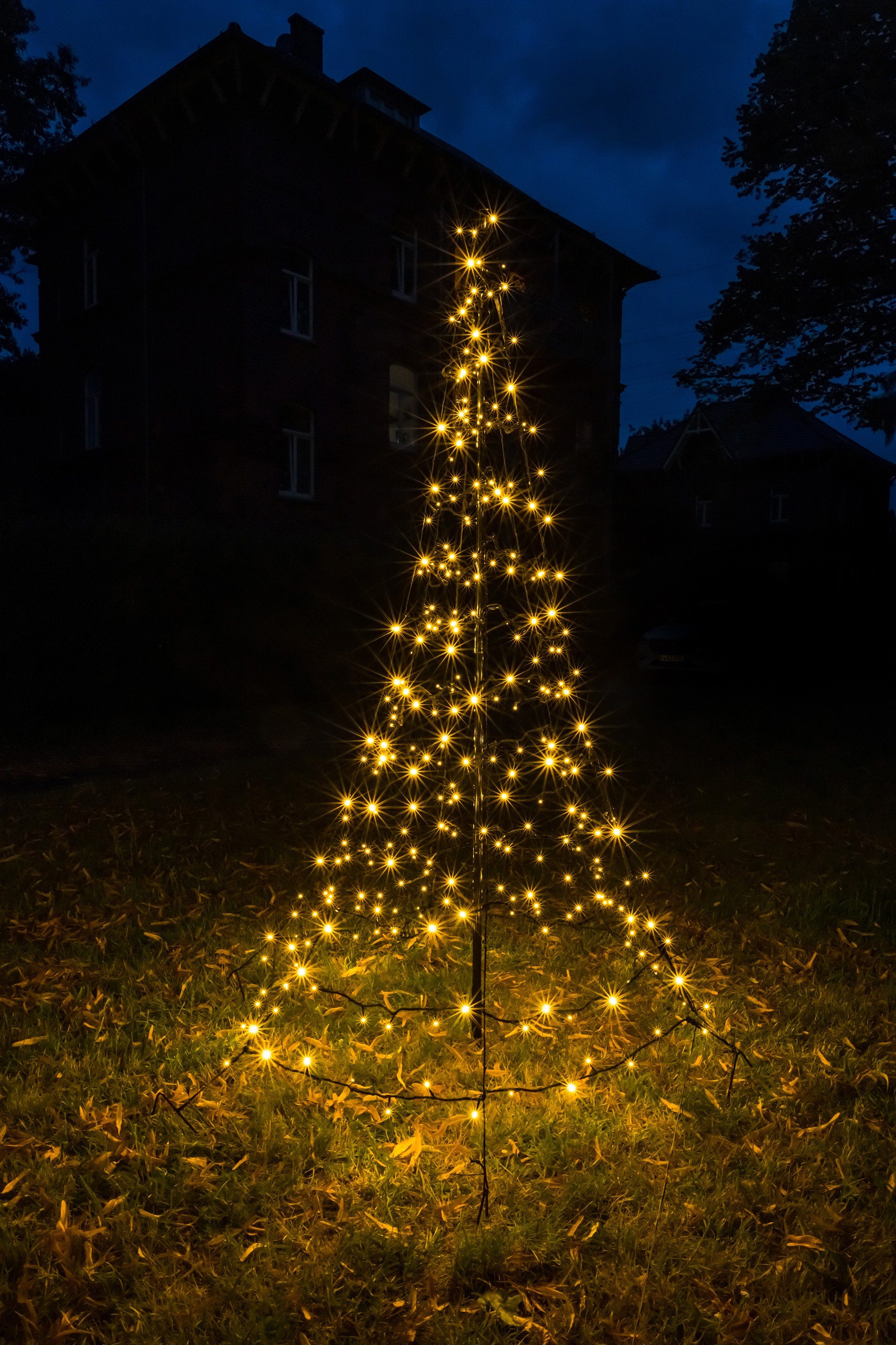 GALAXY LED Baum Galaxy, Weihnachtsdeko, Timerfunktion, LED fest integriert, Warmweiß, mit Aufstellmast, aus Metall und Kunststoff, mit warmweißen LEDs