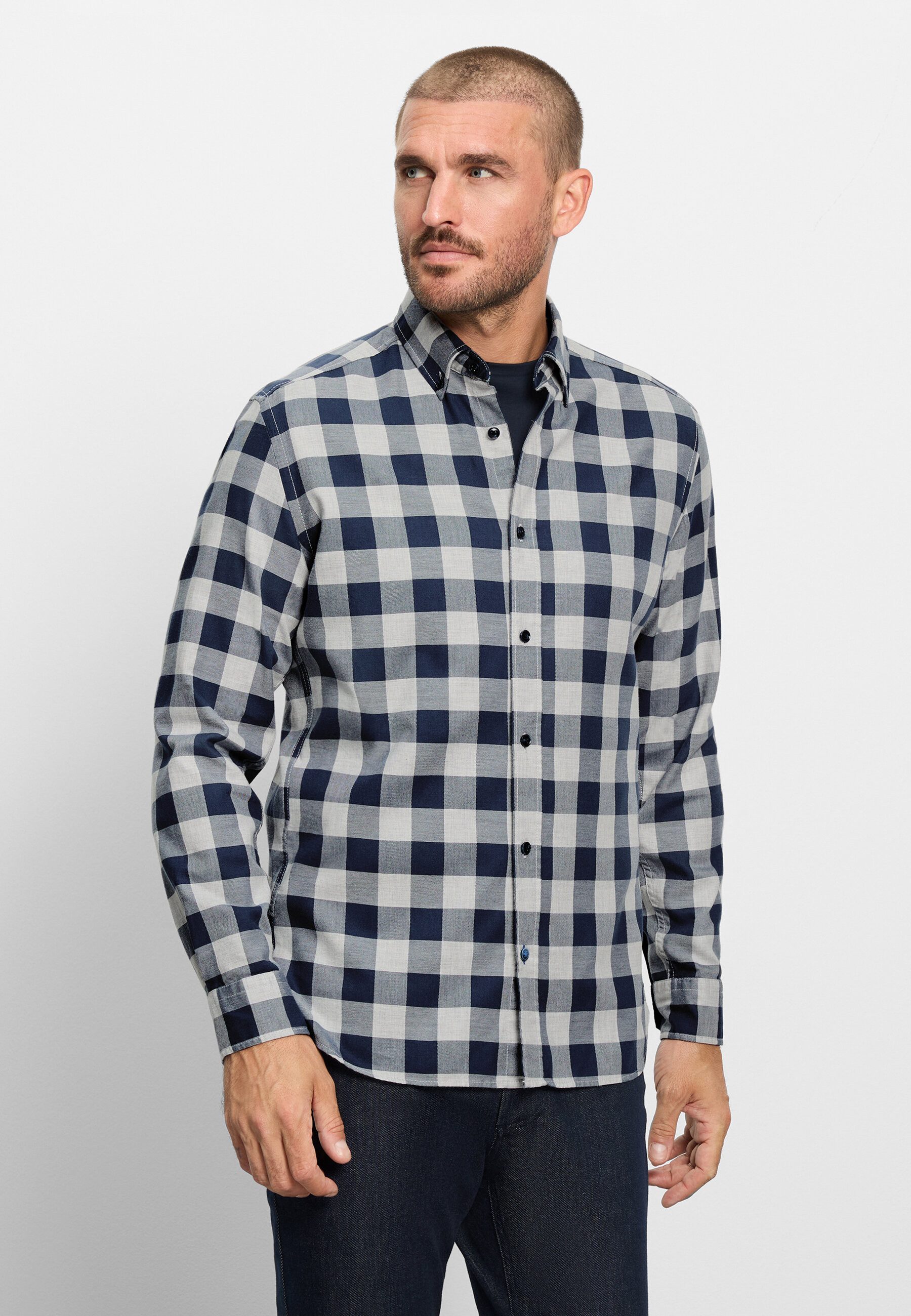 OLYMP Langarmhemd OLYMP Casual, Regular Fit, Button-down