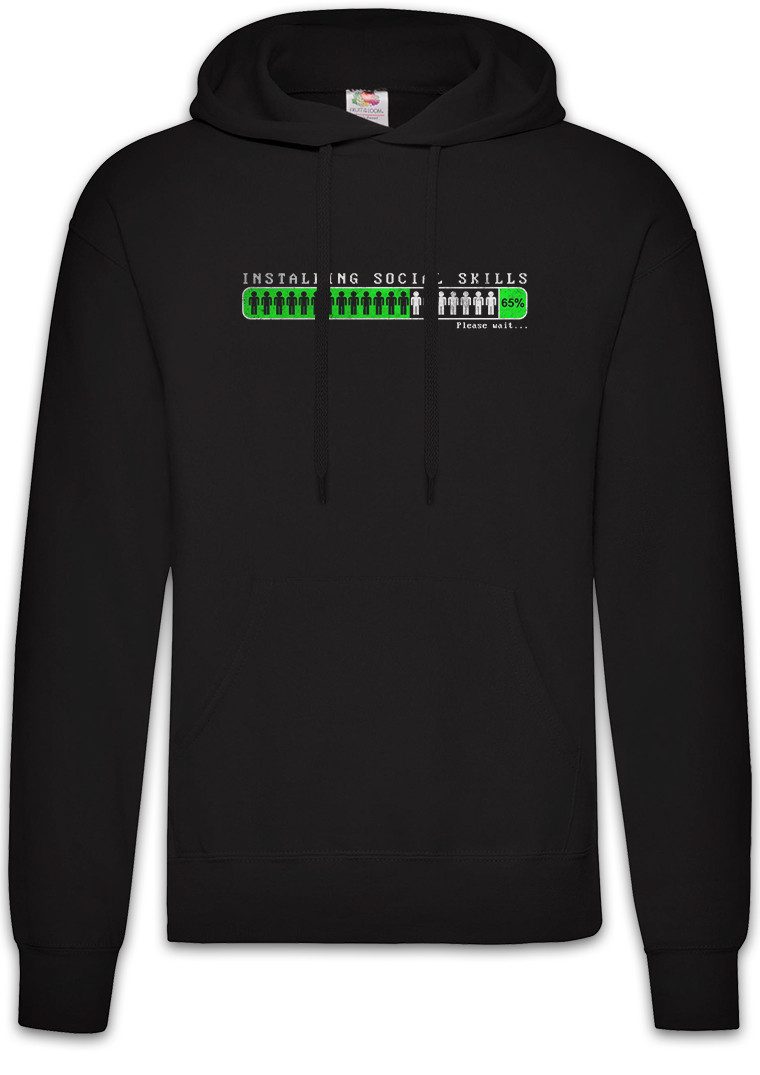 Hoodie Installing Social Skills Herren Hoodie Misathrop Geek Nerd Outsider