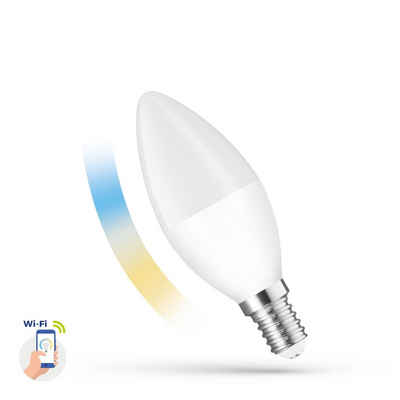 Spectrum SMART LED-Leuchtmittel LED E14 B38 Smart Home 5W = 35W 410lm 2700K-6500K Alexa Google DIMMBAR, E14, Farbwechsler, CCT-Farbtemperatursteuerung - warmweiß bis tageslichtweiß, WiFi