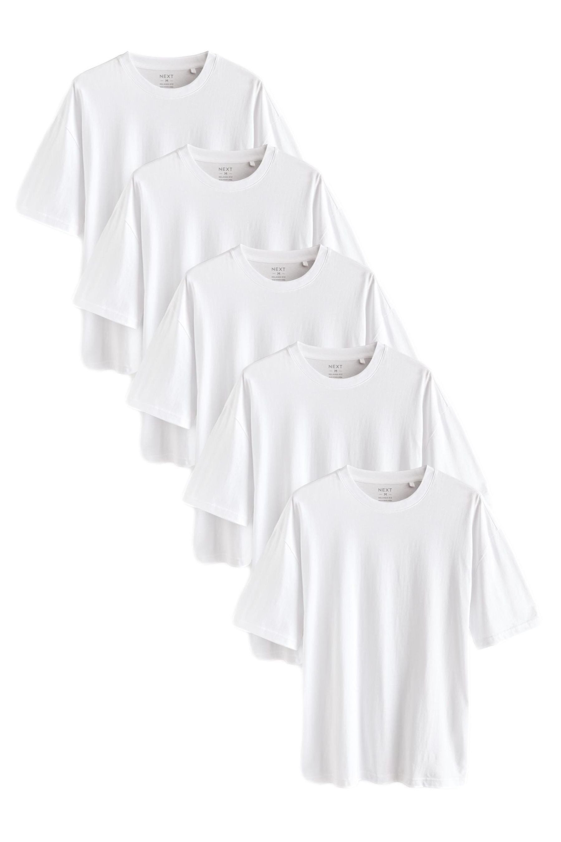 T-Shirt Relaxed Fit T-Shirts, 5er Pack