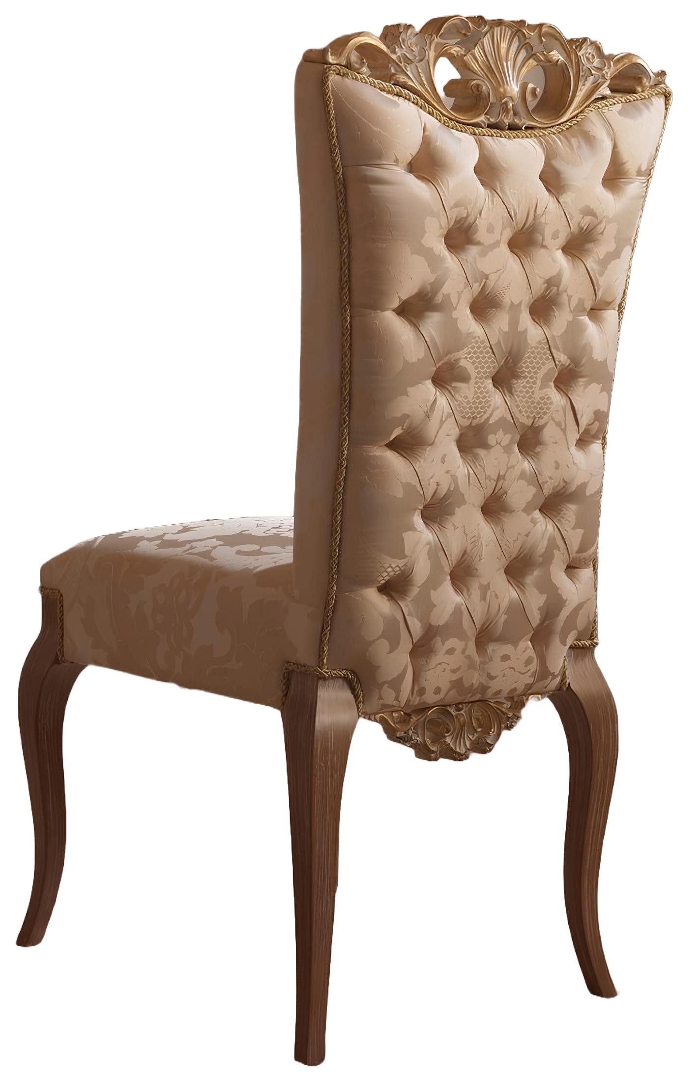 Xlmoebel Esszimmerstuhl Chesterfield Esszimmerstuhl aus hochwertigem italienischen Leder (1 St), Hergestellt in Europa