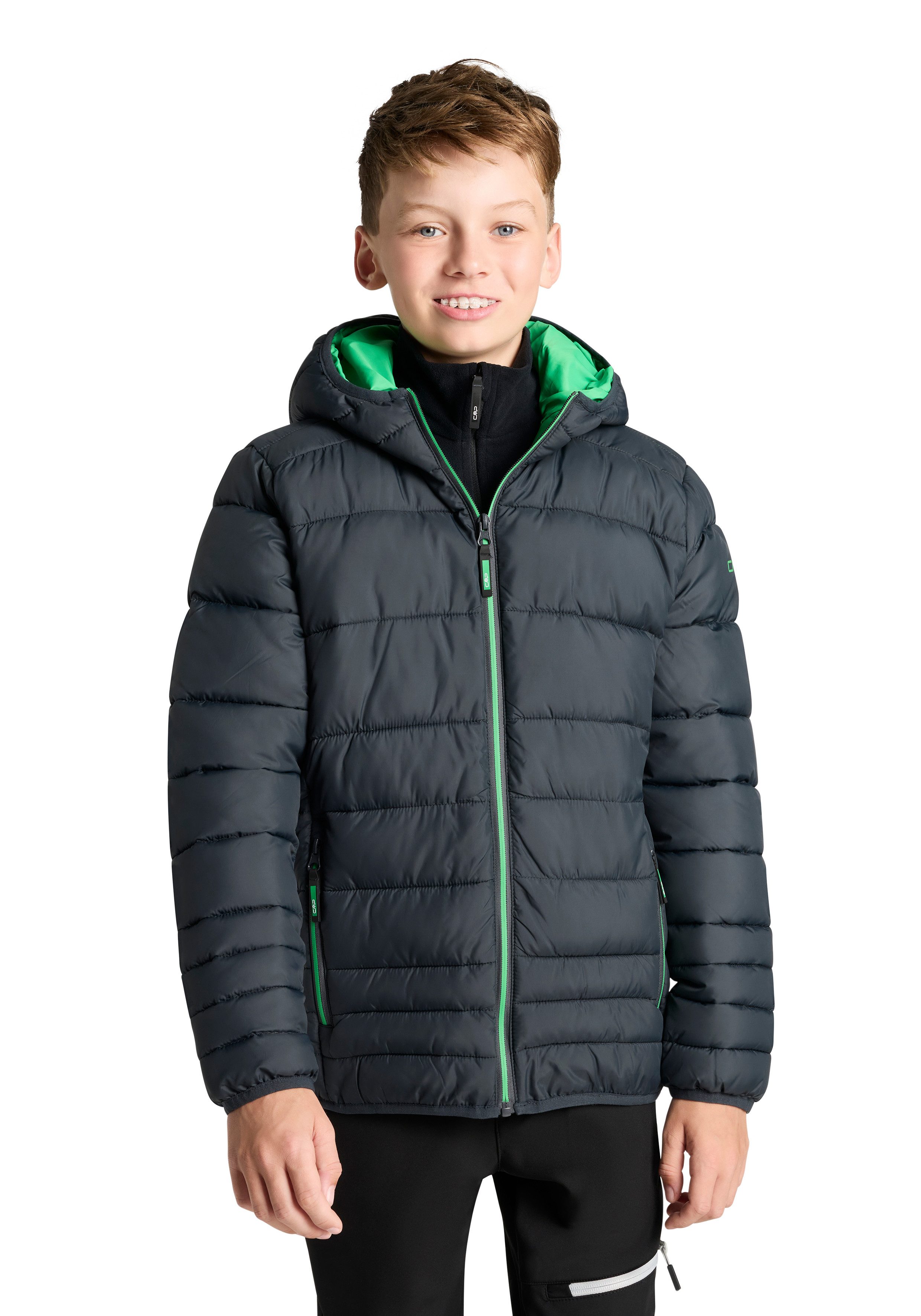CMP Steppjacke KID JACKET FIX HOOD mit Kapuze, winddicht, wasserabweisend, aus Polyester