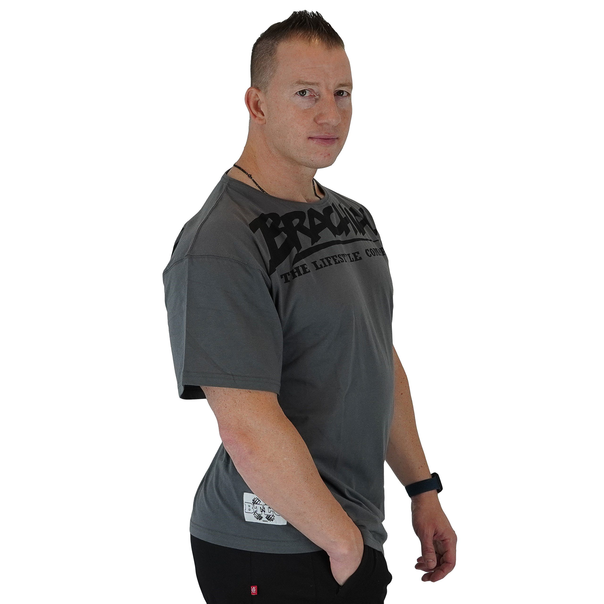 BRACHIAL THE LIFESTYLE COMPANY T-Shirt Brachial T-Shirt "Basic" stahlgrau