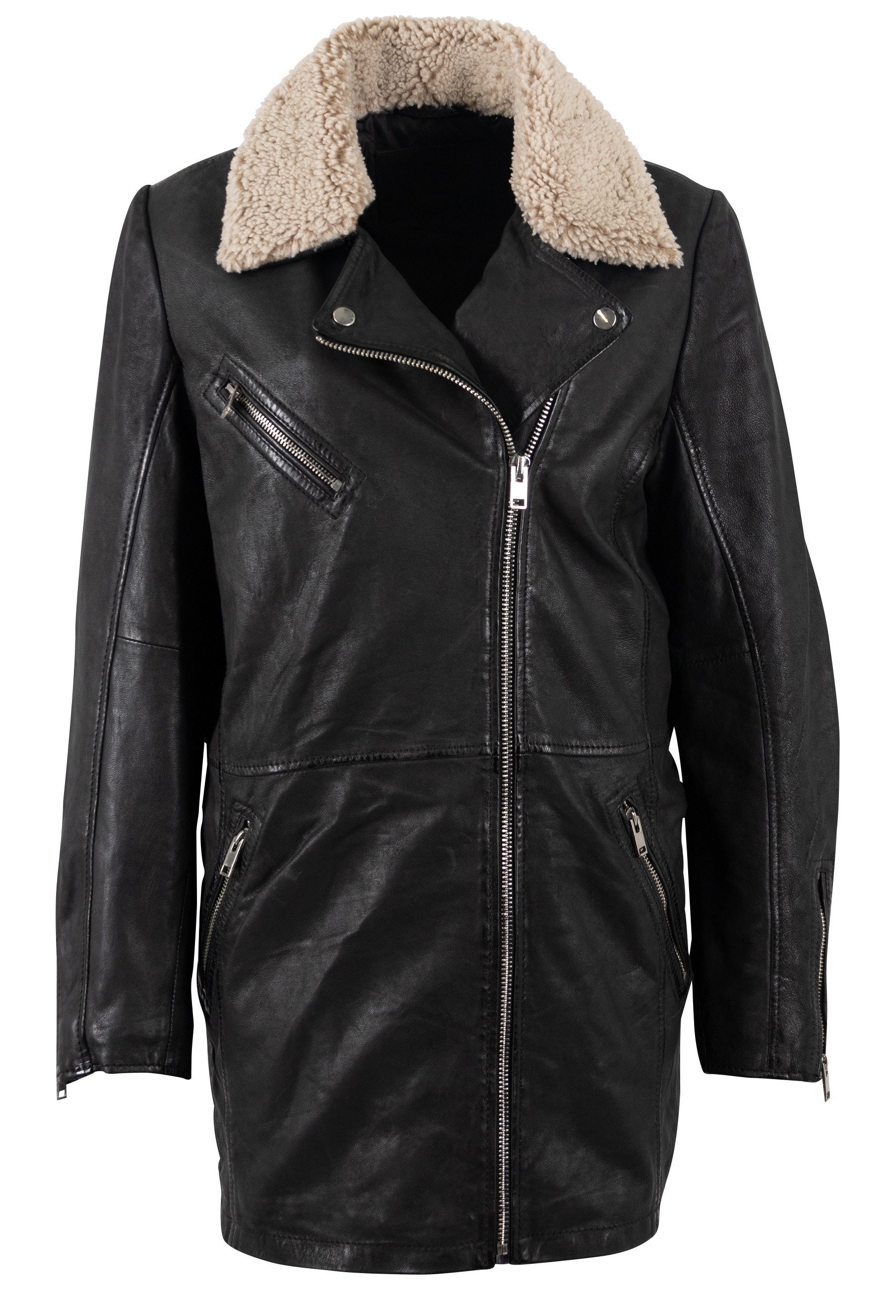 Mauritius Ledermantel MWUdita OS mit Reverskragen