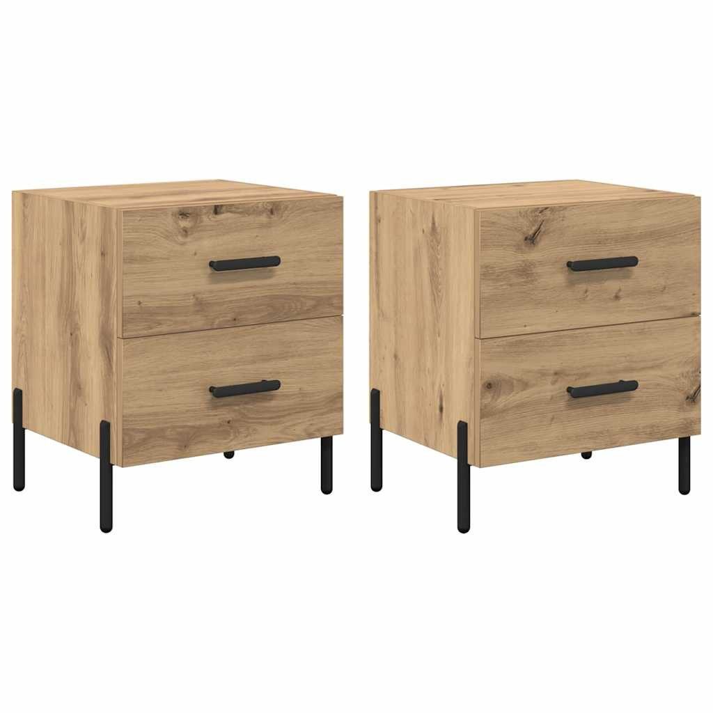 Nachttisch Nachttisch 2 pcs Artisan-Eiche 40 x 35 x 47,5 cm Holzwerkstoff
