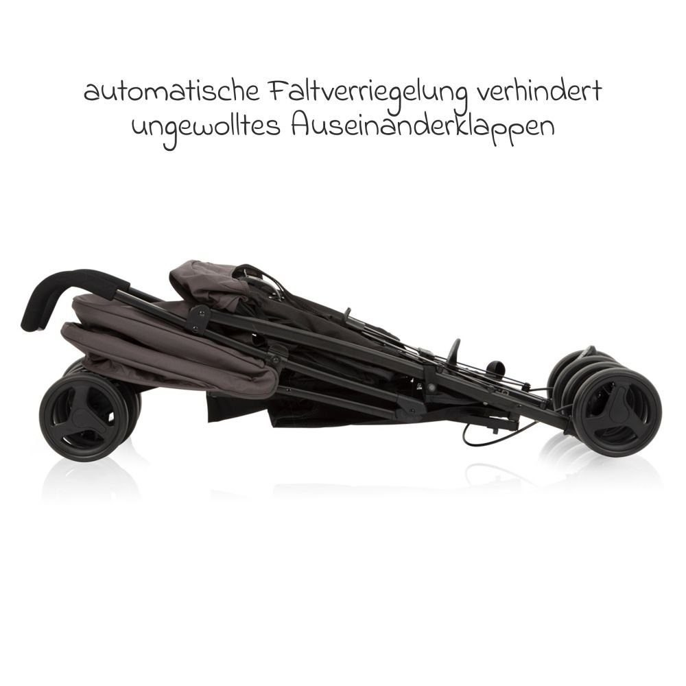 leicht & & Graco Grey, 7 - nur - Sportwagen Travelite kg Kinder-Buggy Liegeposition Black mit faltbar Reisebuggy