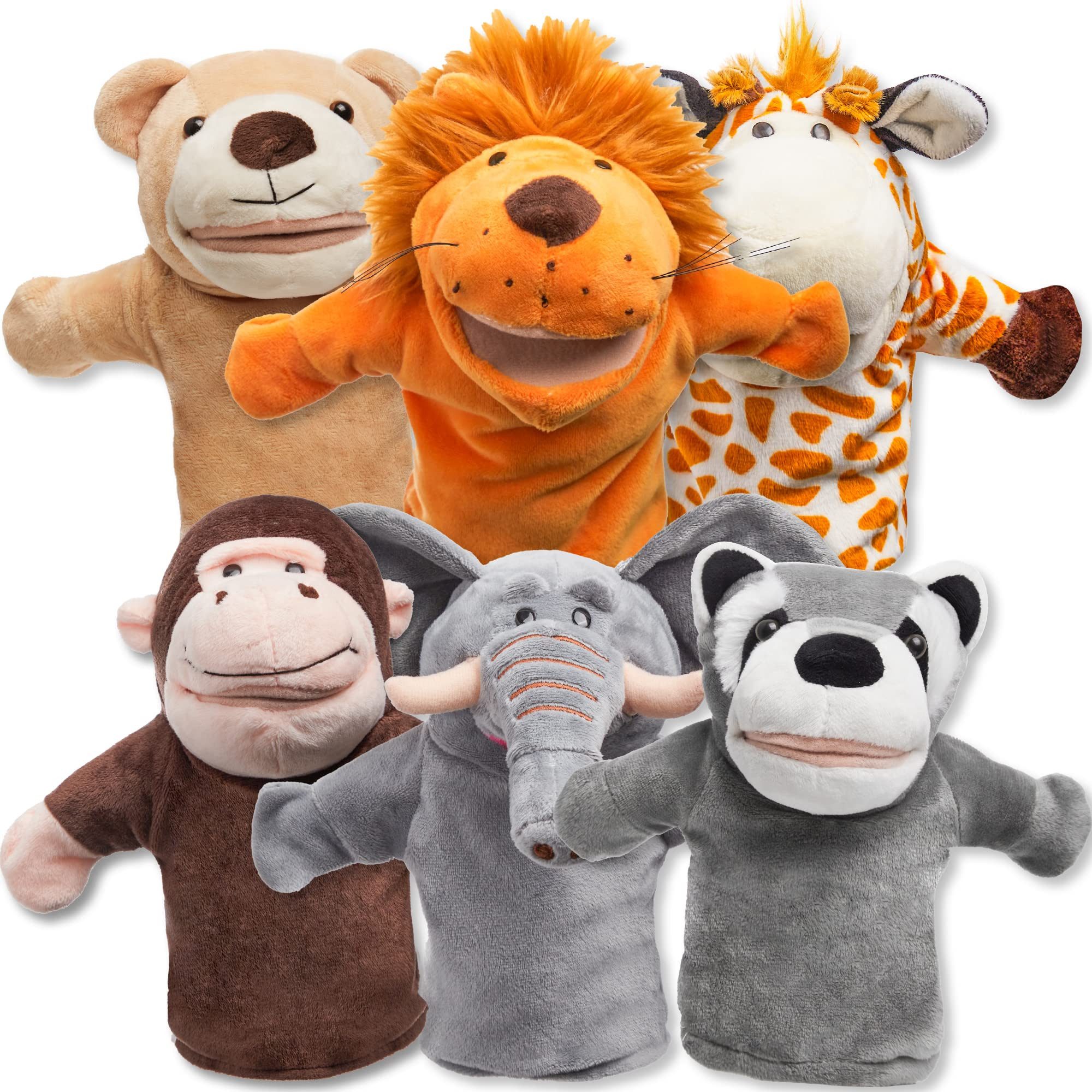 JOYIN Handpuppe JOYIN 6 Stück Tier Handpuppen Spielzeug Set für Kinder
