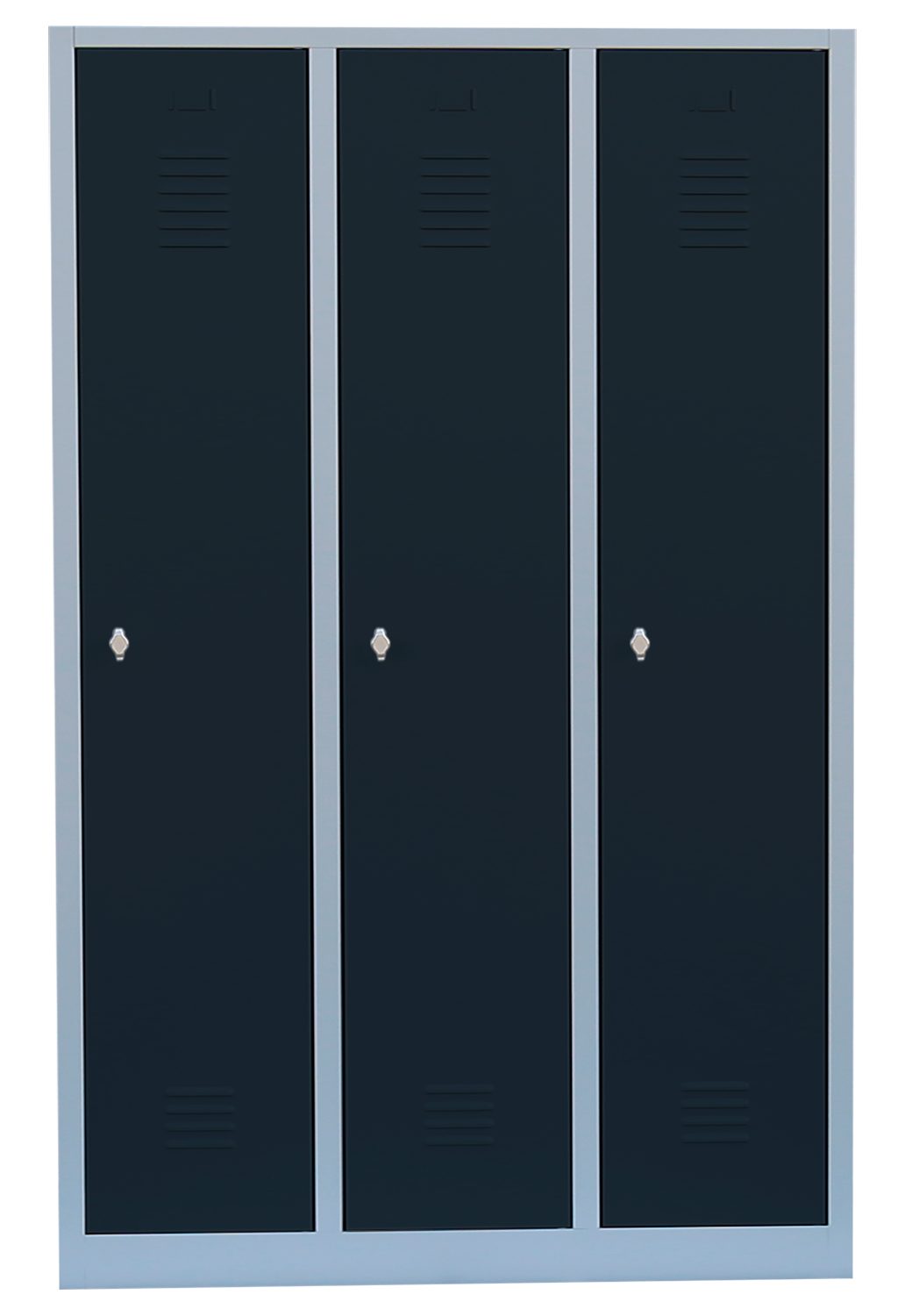 Steelboxx Spind Spind Garderobenschrank - 3 Abteile - 1800 x 1185 x 500 mm (1-St) Komplett verschweißt und montiert
