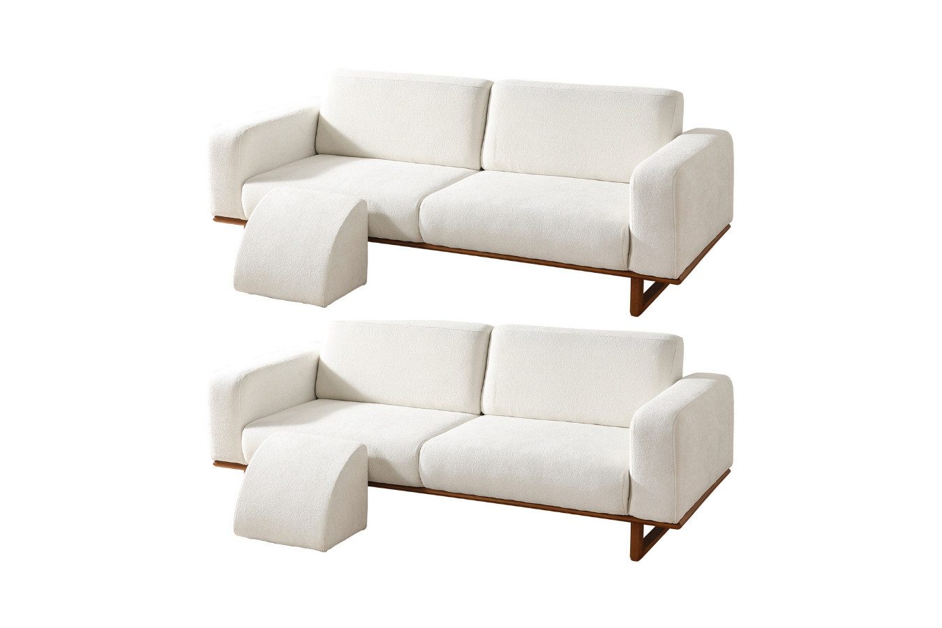 Villa Möbel Polstergarnitur Serenity, (Set, Set besteht aus: 2 Sitzer+2 Sitzer), Hand Made Qualtiy, pflegeleichter Mikrofaserstoff