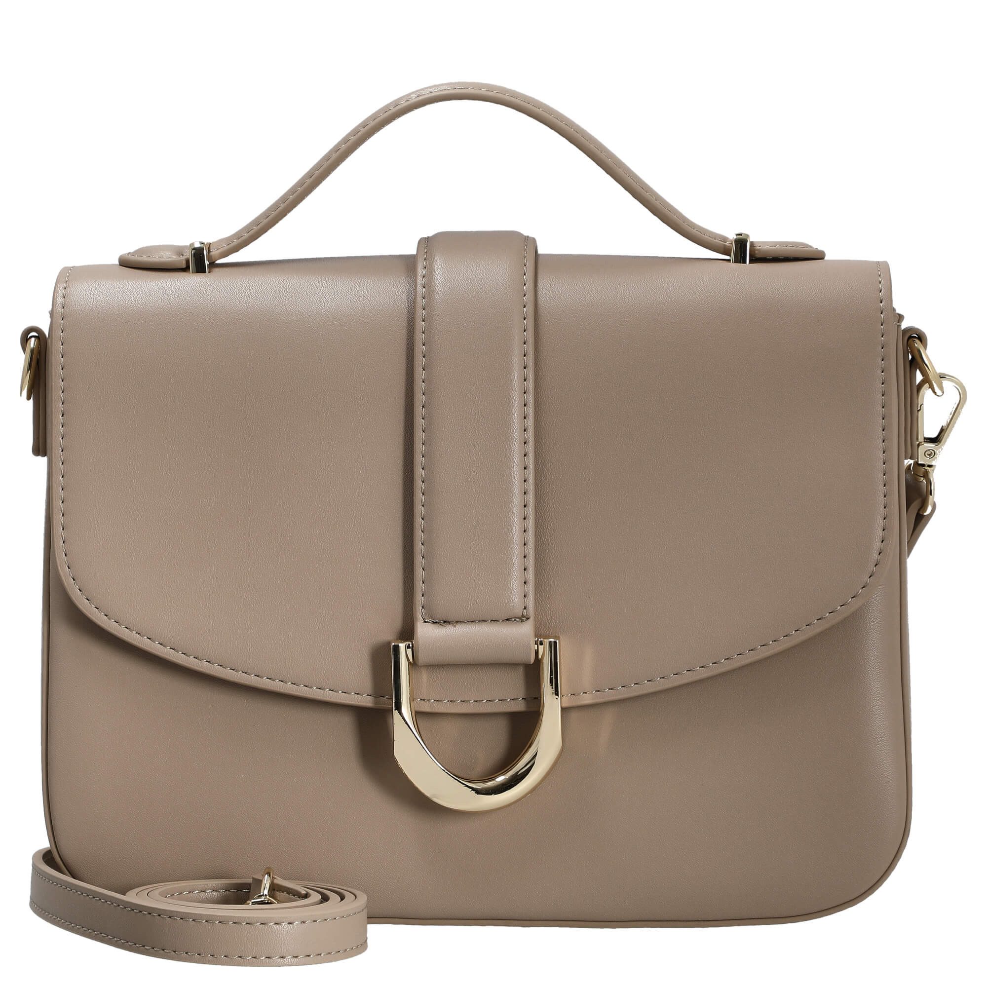 Handtasche Nellim - Henkeltasche 25.5 cm (smooth taupe/gold)