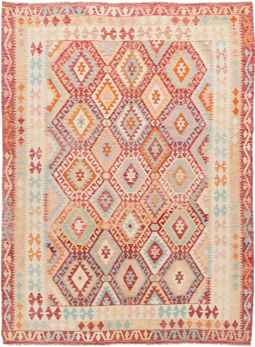 Orientteppich Kelim Afghan 252x336 Handgewebter Orientteppich, Nain Trading, rechteckig, Höhe: 3 mm