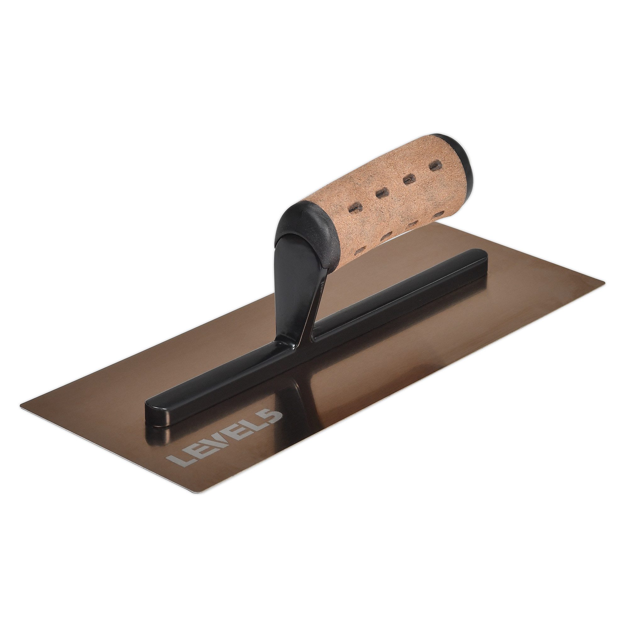 LEVEL5 Multifunktionsspachtel LEVEL5 Glätt- Gipserkelle Leder Griff 120x305x0,7mm/12" 4-961