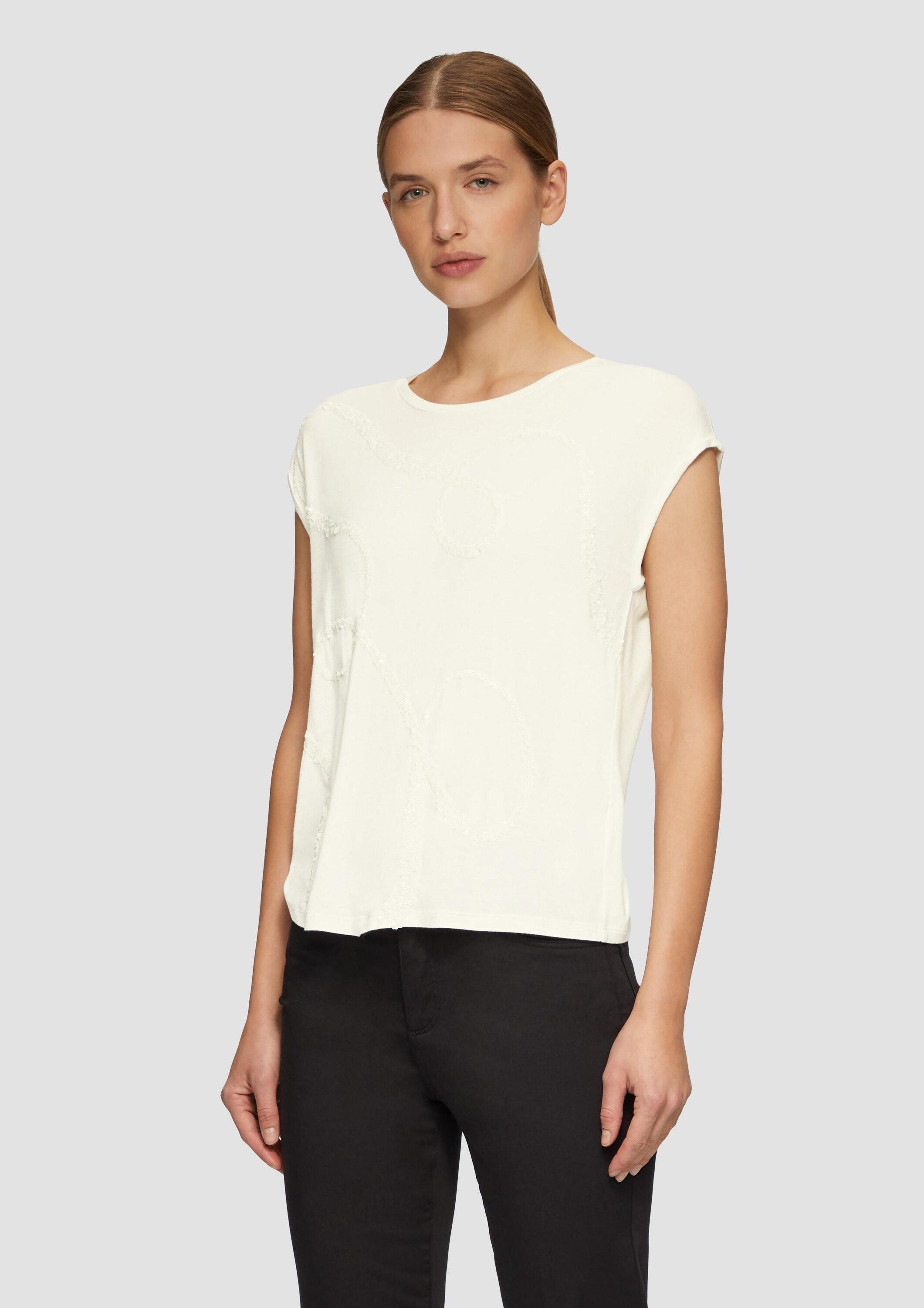 s.Oliver Kurzarmshirt T-Shirt Shirt aus Viskosemix günstig online kaufen