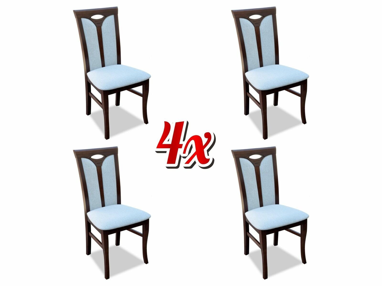 JVmoebel Stuhl, Ess Sitz Polster Tisch Stuhl Set Holz Garnitur Lehn Tische Neu Gruppe 4x Stühle