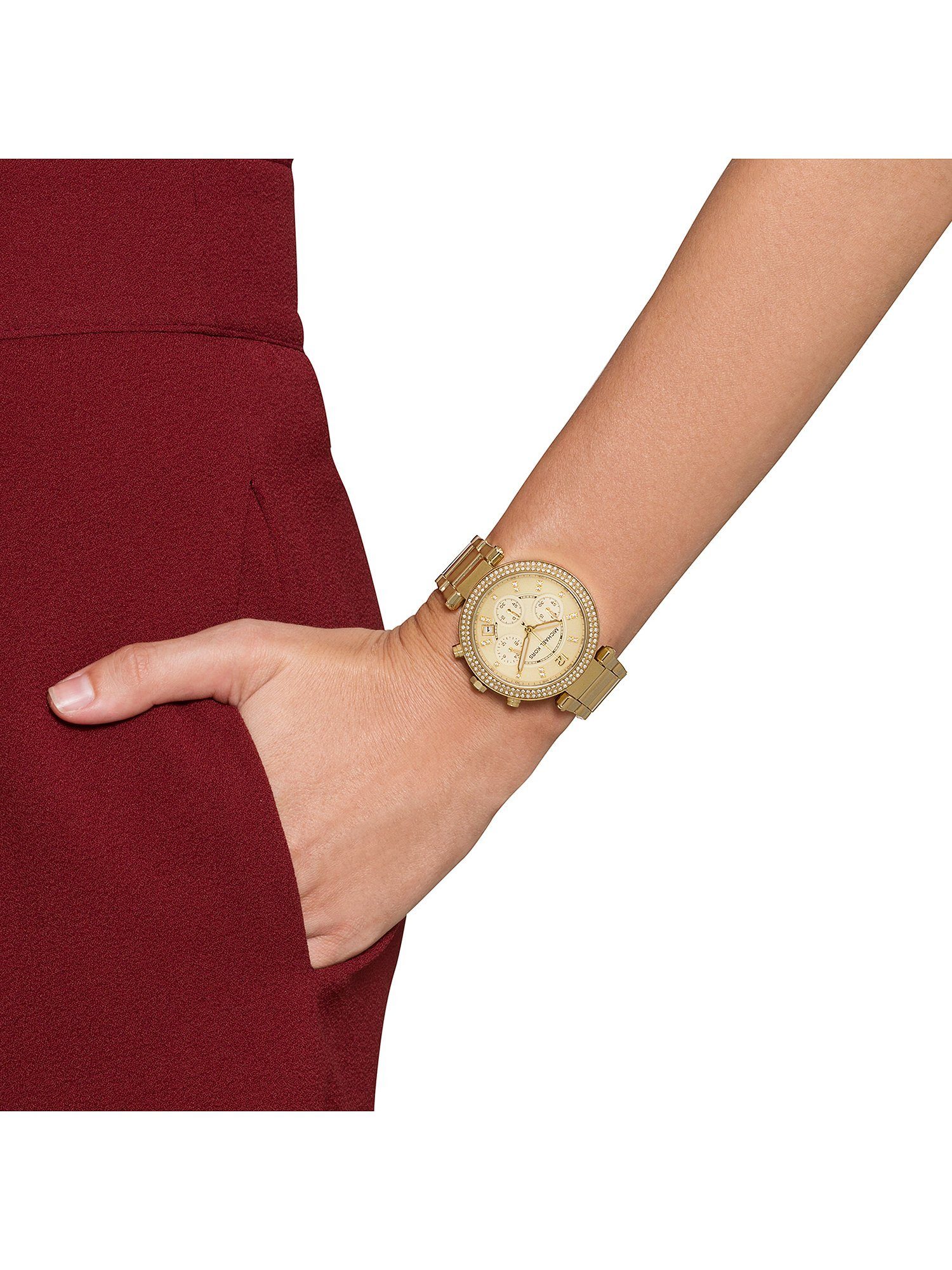 MICHAEL KORS Chronograph Michael Kors Damen-Uhren Analog Quarz