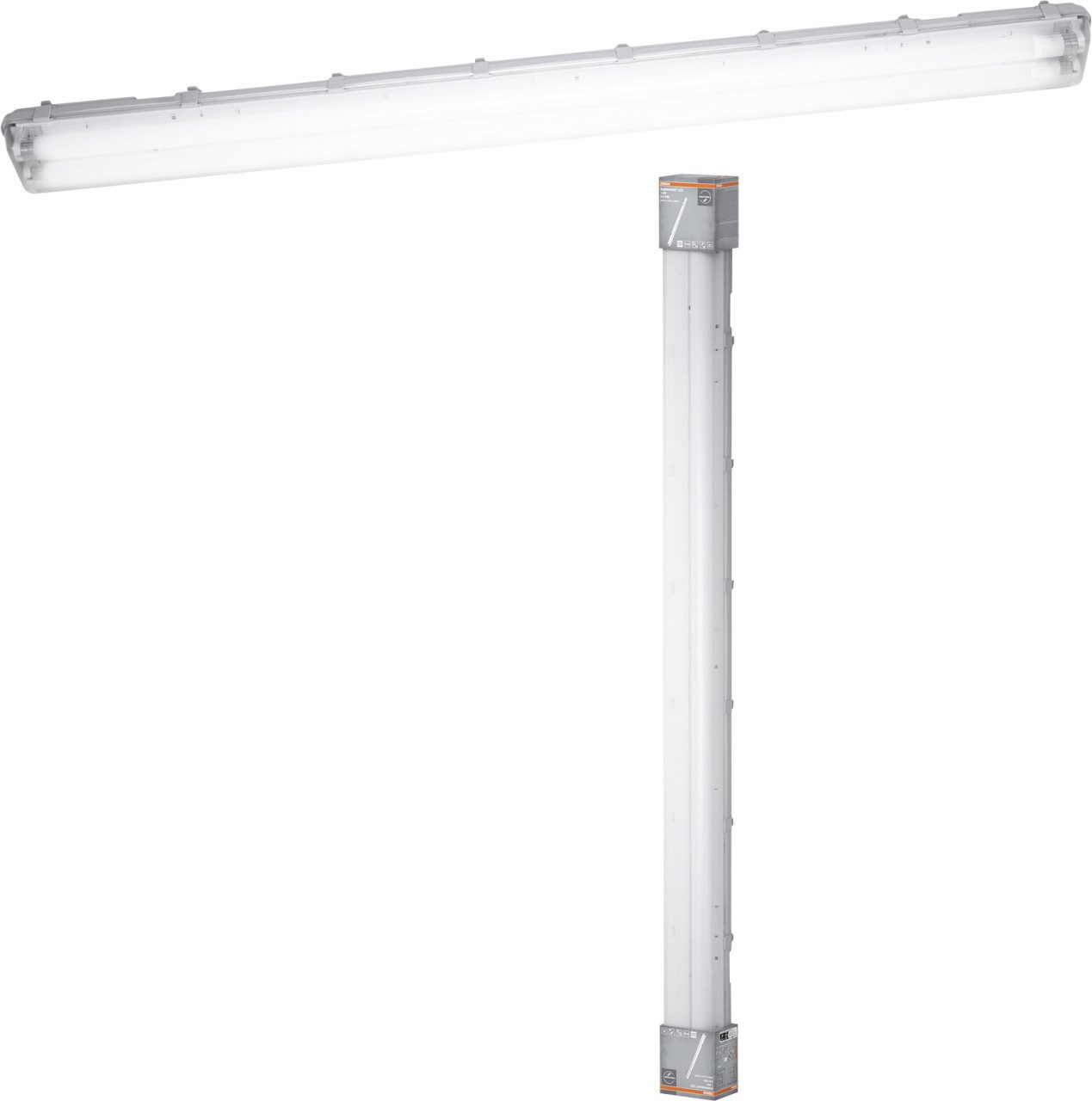 Osram Lichtleiste Osram Feuchtraumleuchte Submarine 2 x 19 Watt 156, Inkl. Leuchtmittel, Nicht dimmbar ohne Bewegungsmelder