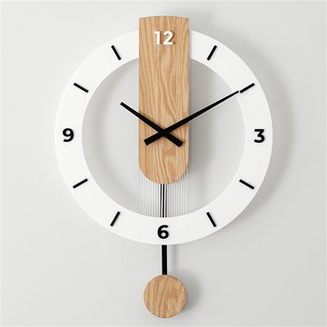 yhroo Wanduhr 40cm Kreative Wanduhr, runde Uhr aus Acryl, leises Abtastwerk (Geräuschlose, runde Wanduhr für Wohnzimmer, Küche, Schlafzimme)