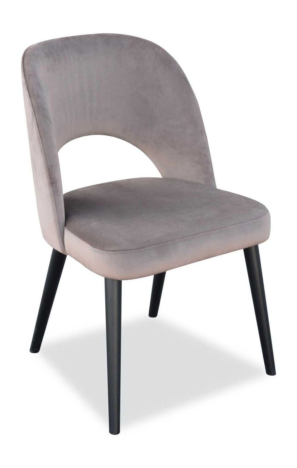 (1 Sitz Esszimmer Stuhl Luxus Lehn Esszimmerstuhl Neu Grau JVmoebel St) Design Holz Stuhl Polster