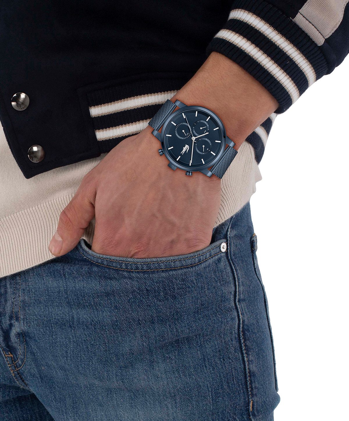 Lacoste Multifunktionsuhr Replay 2011484, Quarzuhr, Armbanduhr, Herrenuhr, Edelstahlarmband, analog