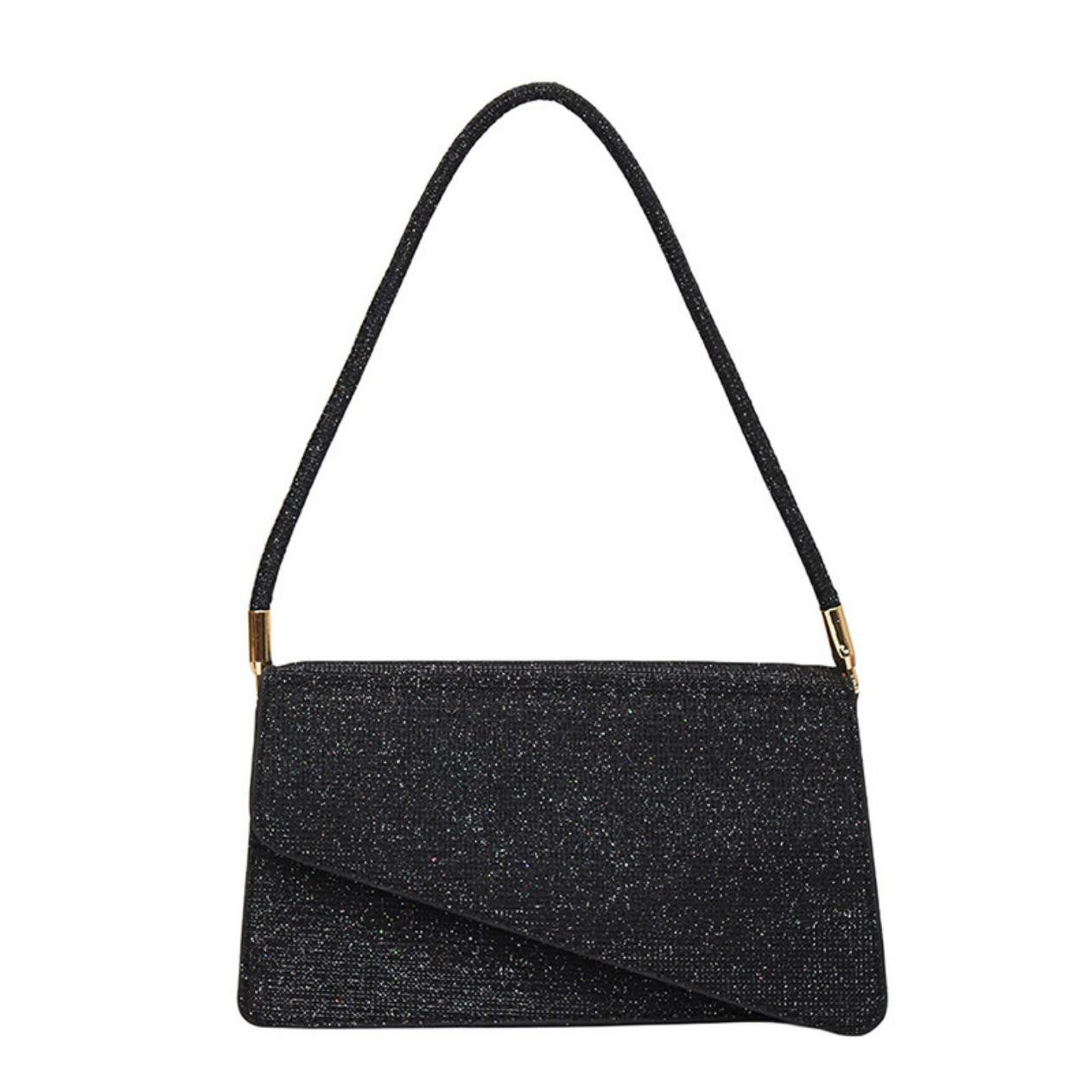 Clutch Pailletten Handtasche Damen Klein mit 2 Fächern