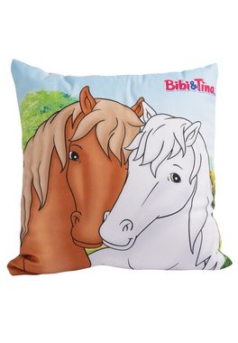 United Labels® Dekokissen Bibi und Tina - Freundschaft - Dekokissen 30 x 30cm