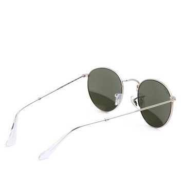 Ray-Ban Sonnenbrille Ray-Ban Round Metal RB3447 019/30 50 Silver Silver Mirrored