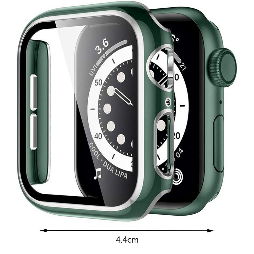 Hülle Series mit kompatibel Uhrenetui mit Watch Apple 7/6/SE/54321 Displayschutz Grün GelldG