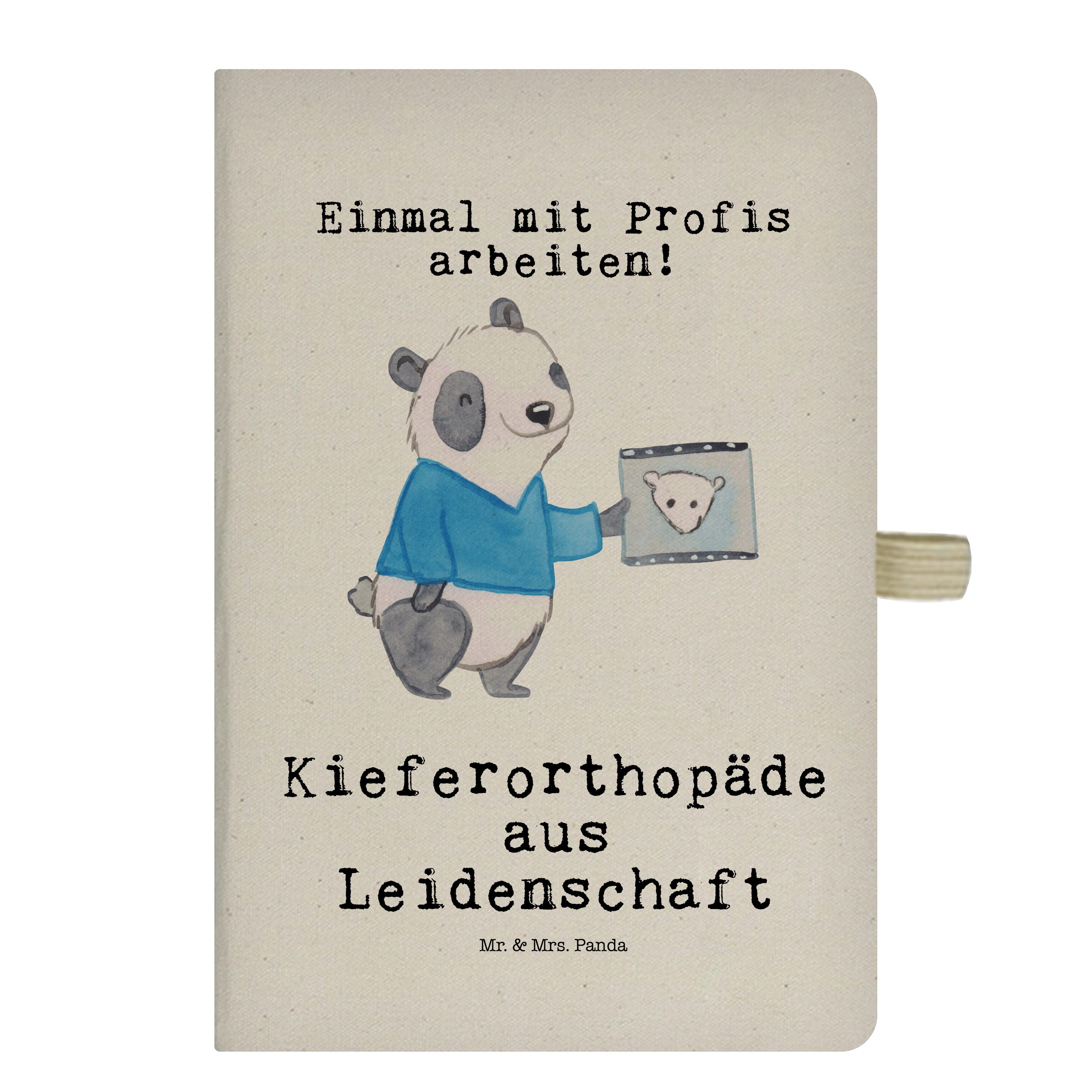 Mr. & Mrs. Panda Notizbuch Kieferorthopäde aus Leidenschaft - Transparent - Geschenk, Mitarbeite Mr. & Mrs. Panda