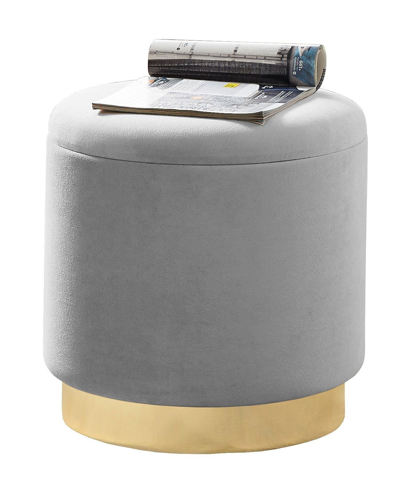 Zedelmaier Sitzhocker rund Hocker Zylindrischer Samthocker Fußbank (ZD37), günstig online kaufen