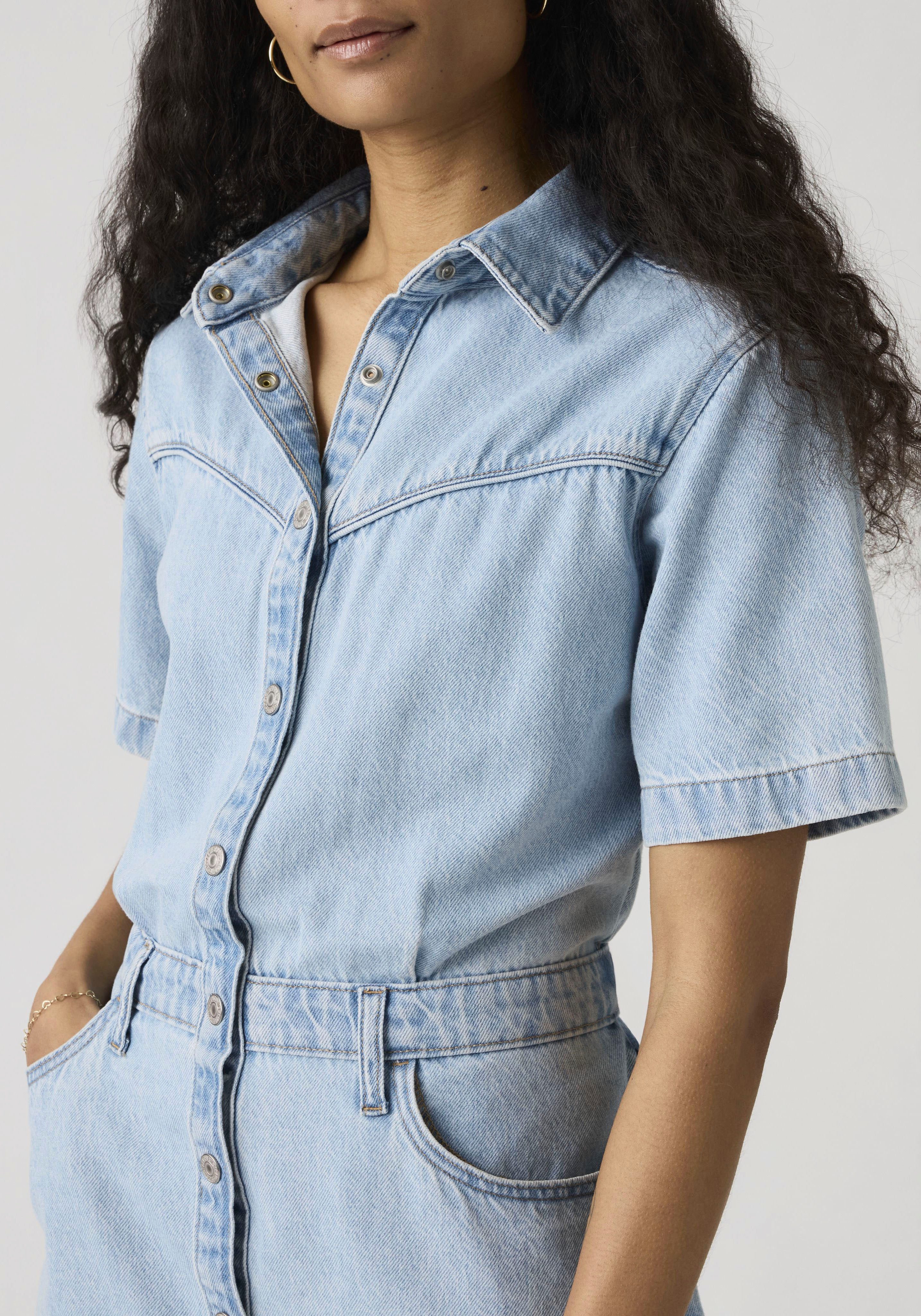 Levi's® Jeanskleid WESTERN DRESS Durchgehender Druckknopfverschluss