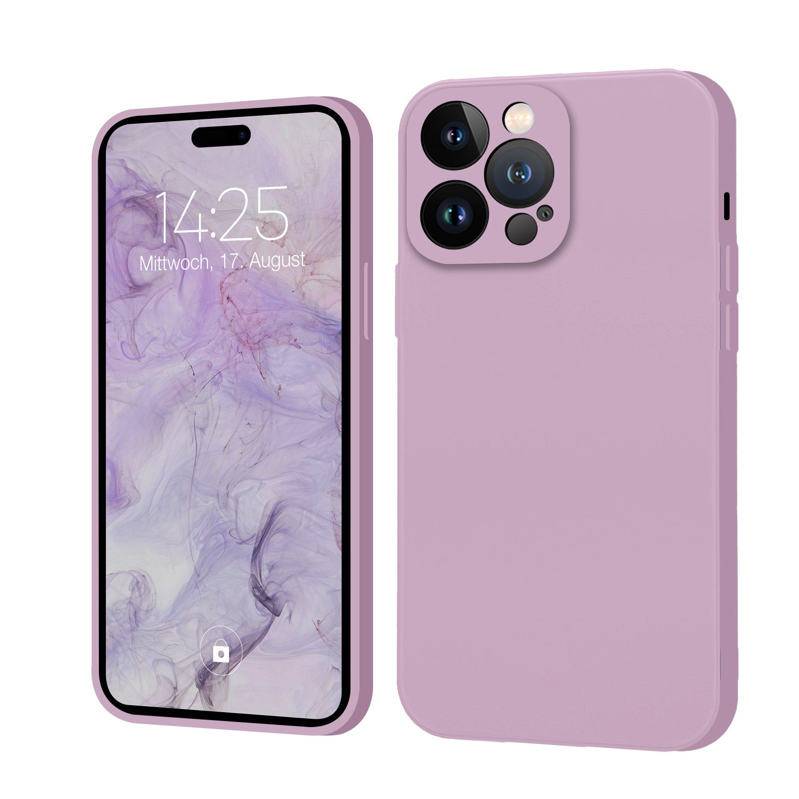 Tec-Expert Handyhülle SoftGrip Cover Hülle für Apple iPhone 14 Pro, Cover Bumper Case viele Farben wahlweise mit Glas