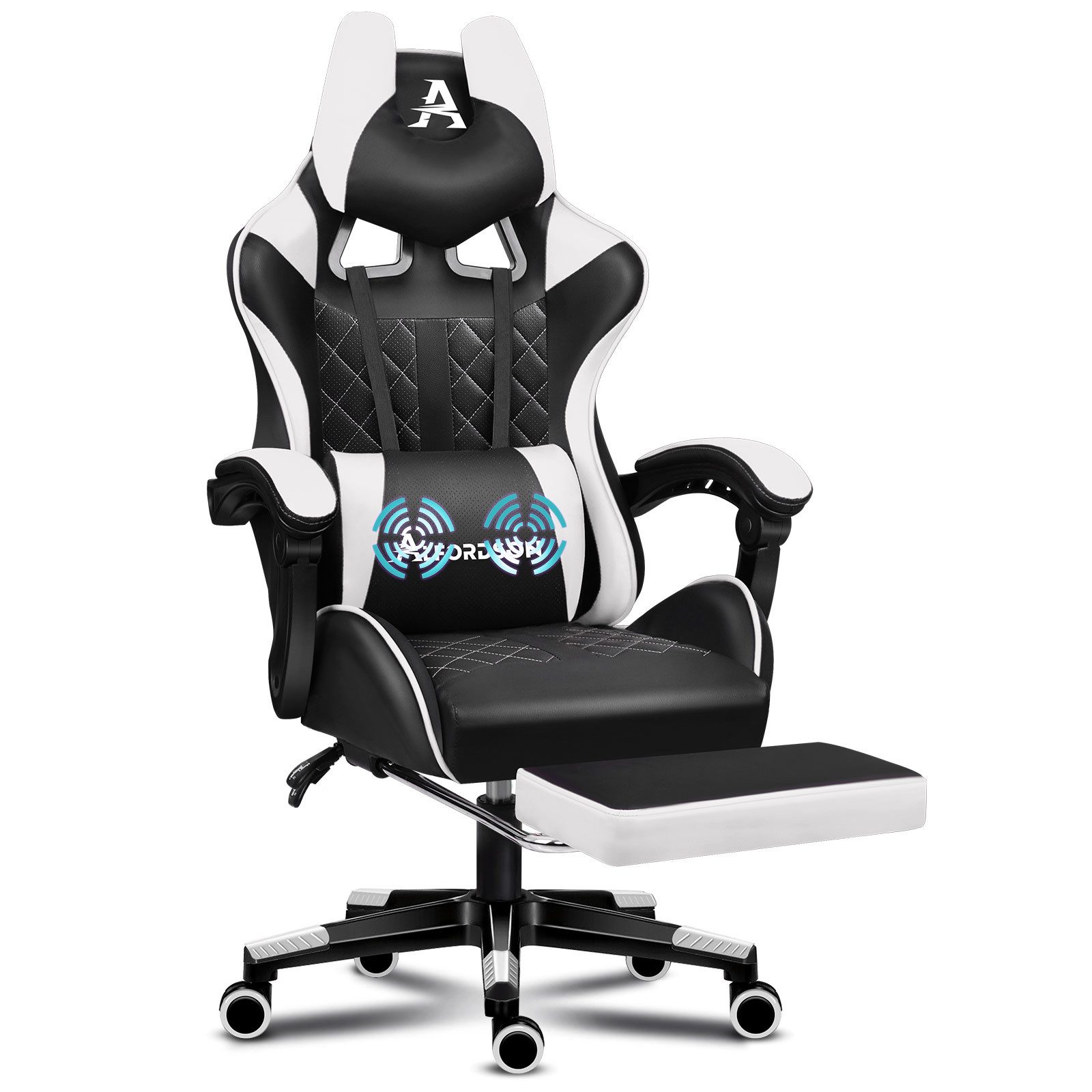 ALFORDSON Gaming-Stuhl Bürostuhl, Integrierte Fußstütze, mit günstig online kaufen