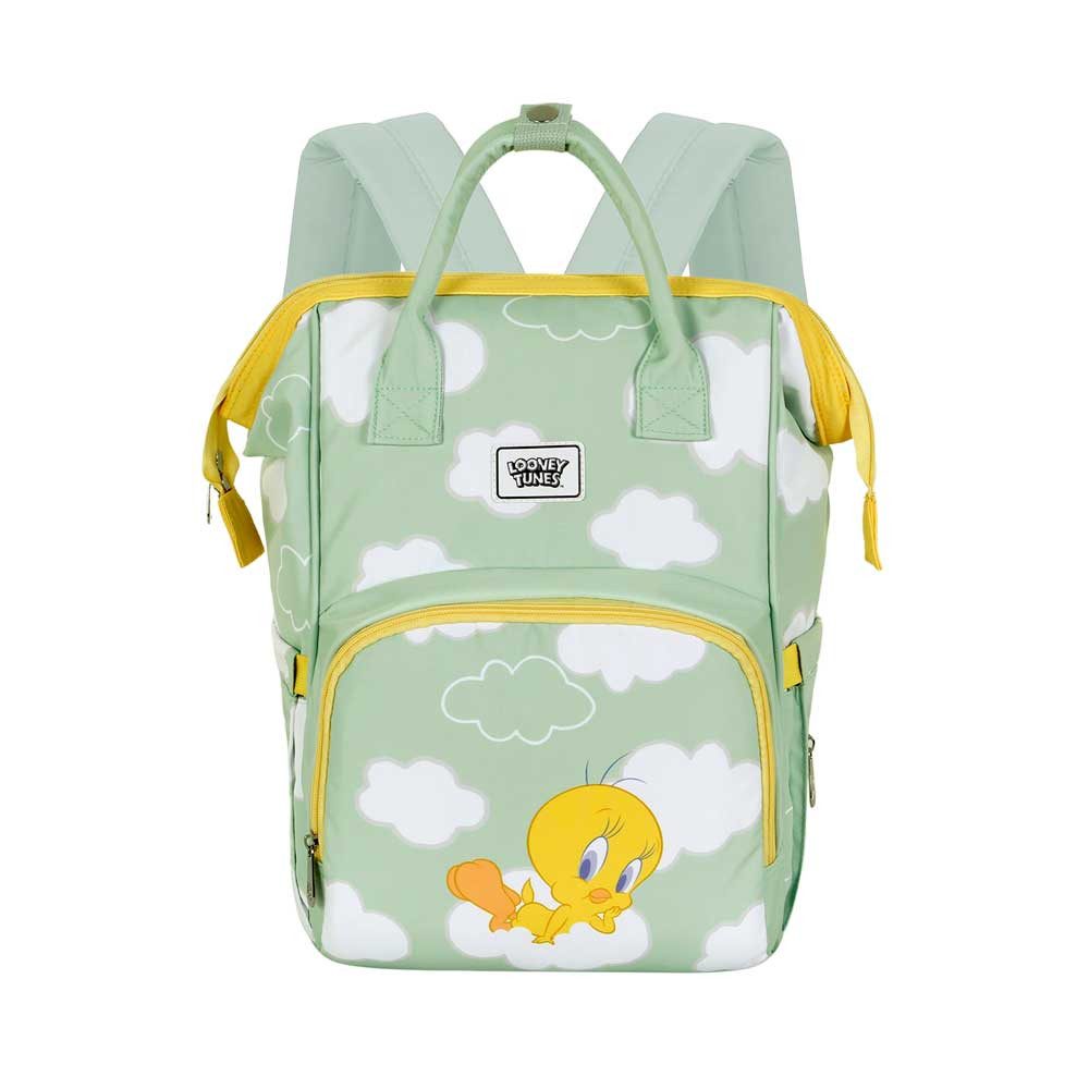 Karactermania Wickelrucksack Looney Tunes Tweety Wickeltasche Rucksack Baby Mamarucksack Mommybag, für Mama und Papa unterwegs, genügend Platz