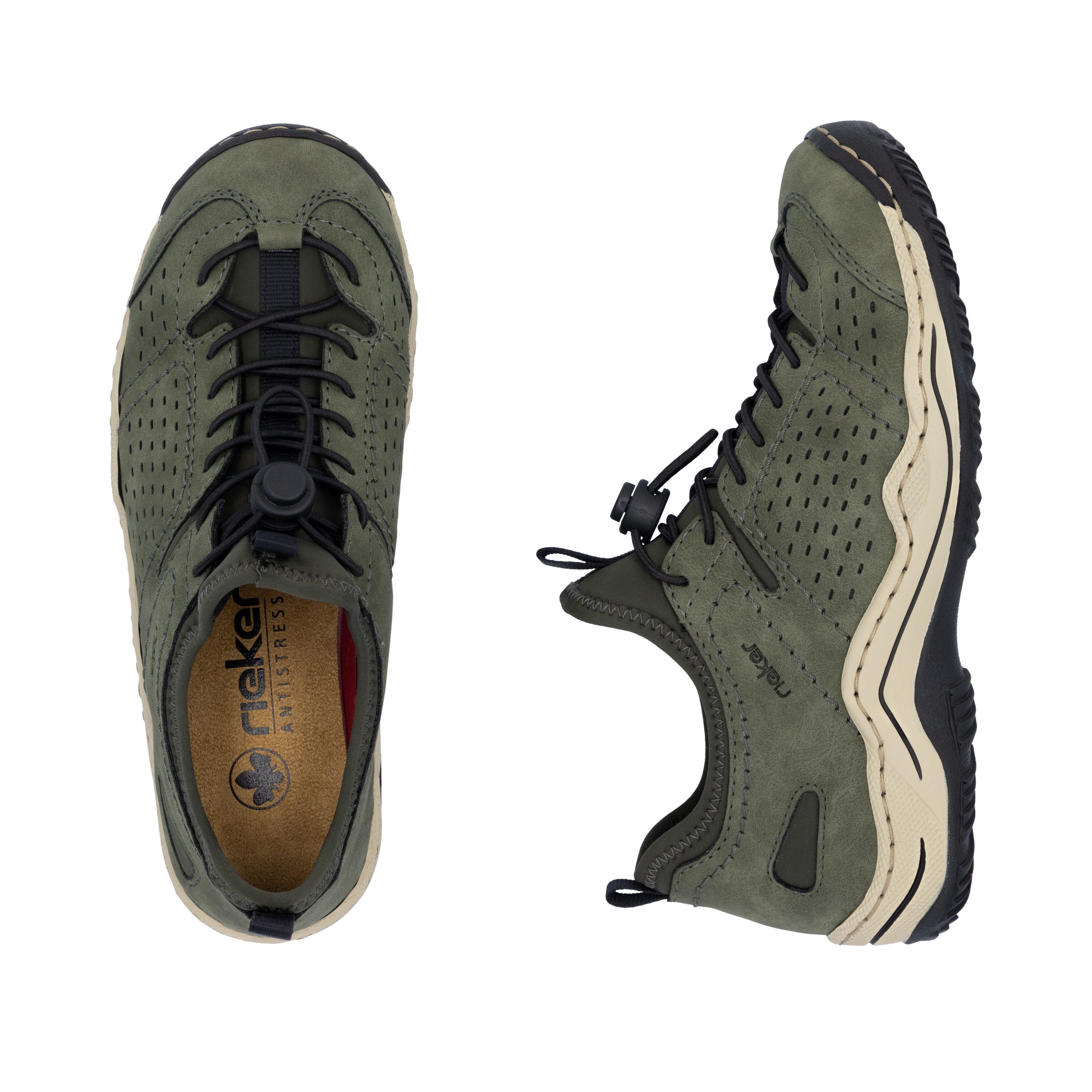 Rieker Slip-On Sneaker, Schlupfschuh, Freizeitsneaker, Halbschuh mit markanter Laufsohle