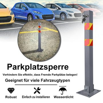 AUFUN Absperrpfosten Klappbar Parkplatzsperre (1-tlg), für Tiefgaragen