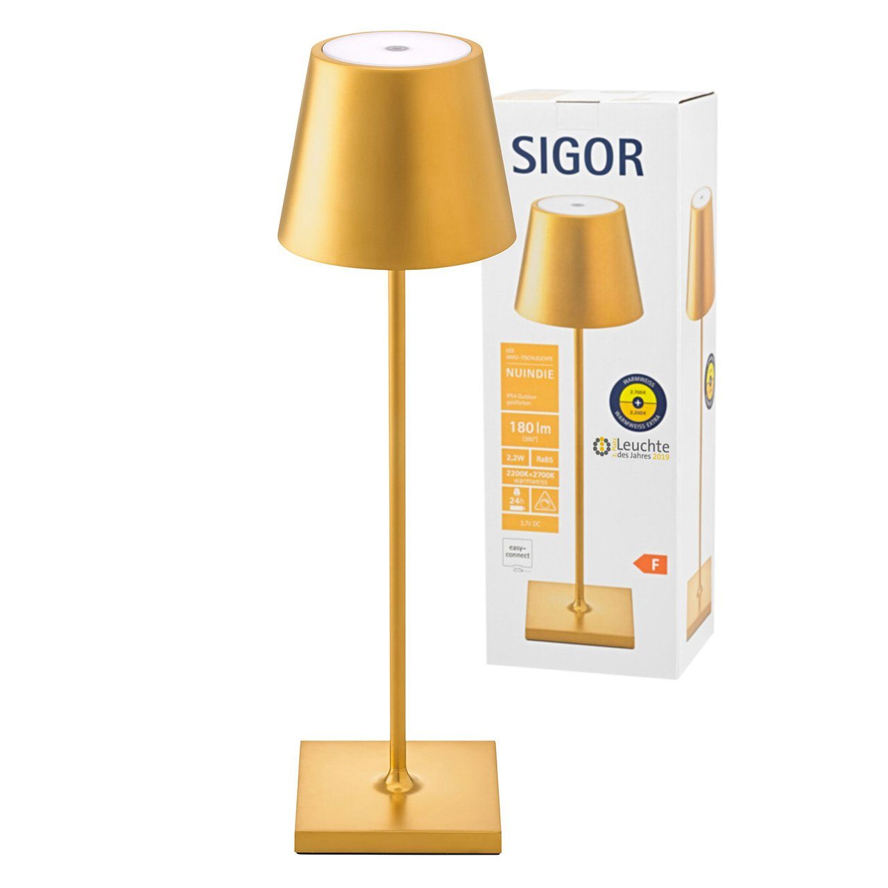 SIGOR Tischleuchte Sigor Akku-Tischleuchte NUINDIE 380mm günstig online kaufen