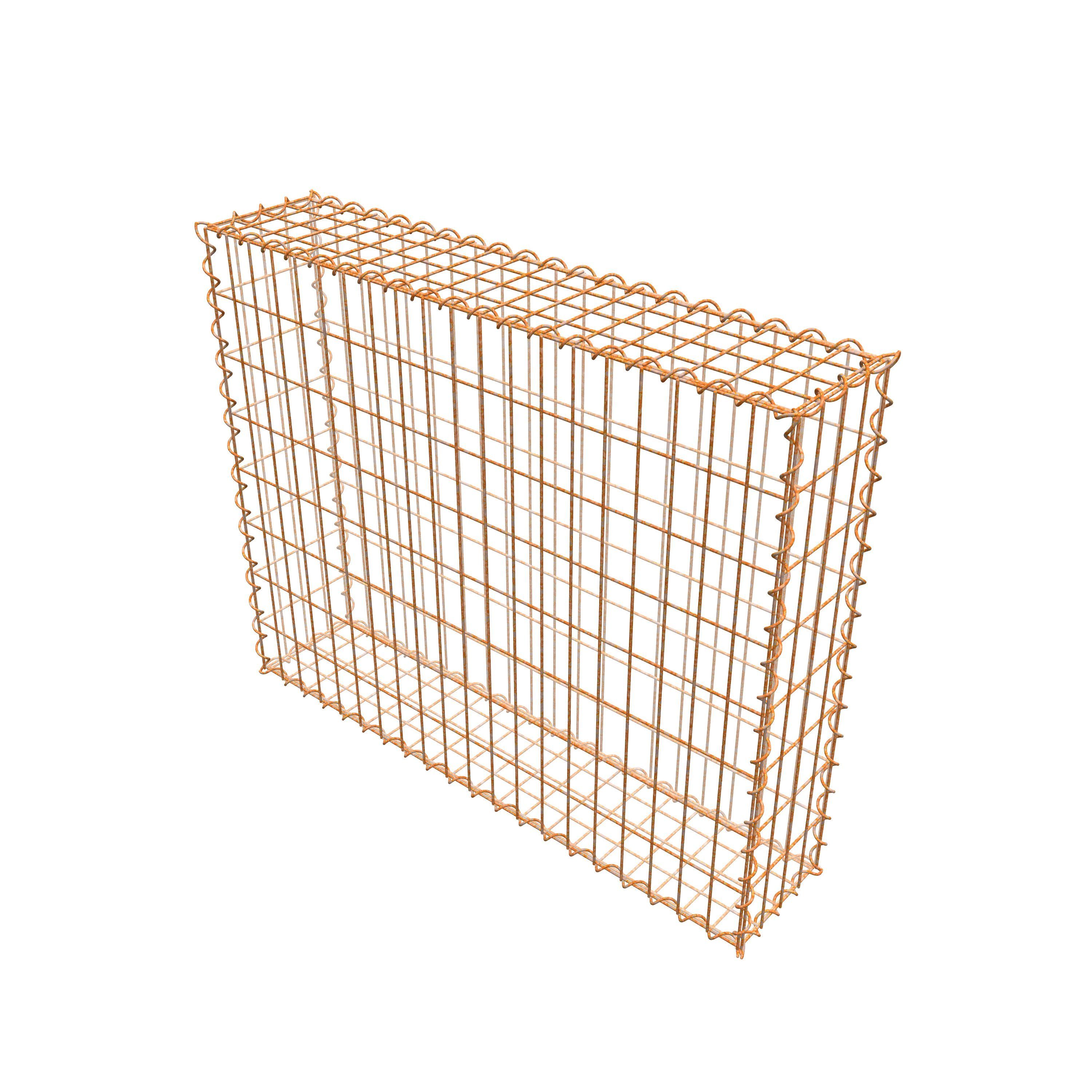 Gabiona Gabionenzaun Rostige Gabione 100 cm günstig online kaufen