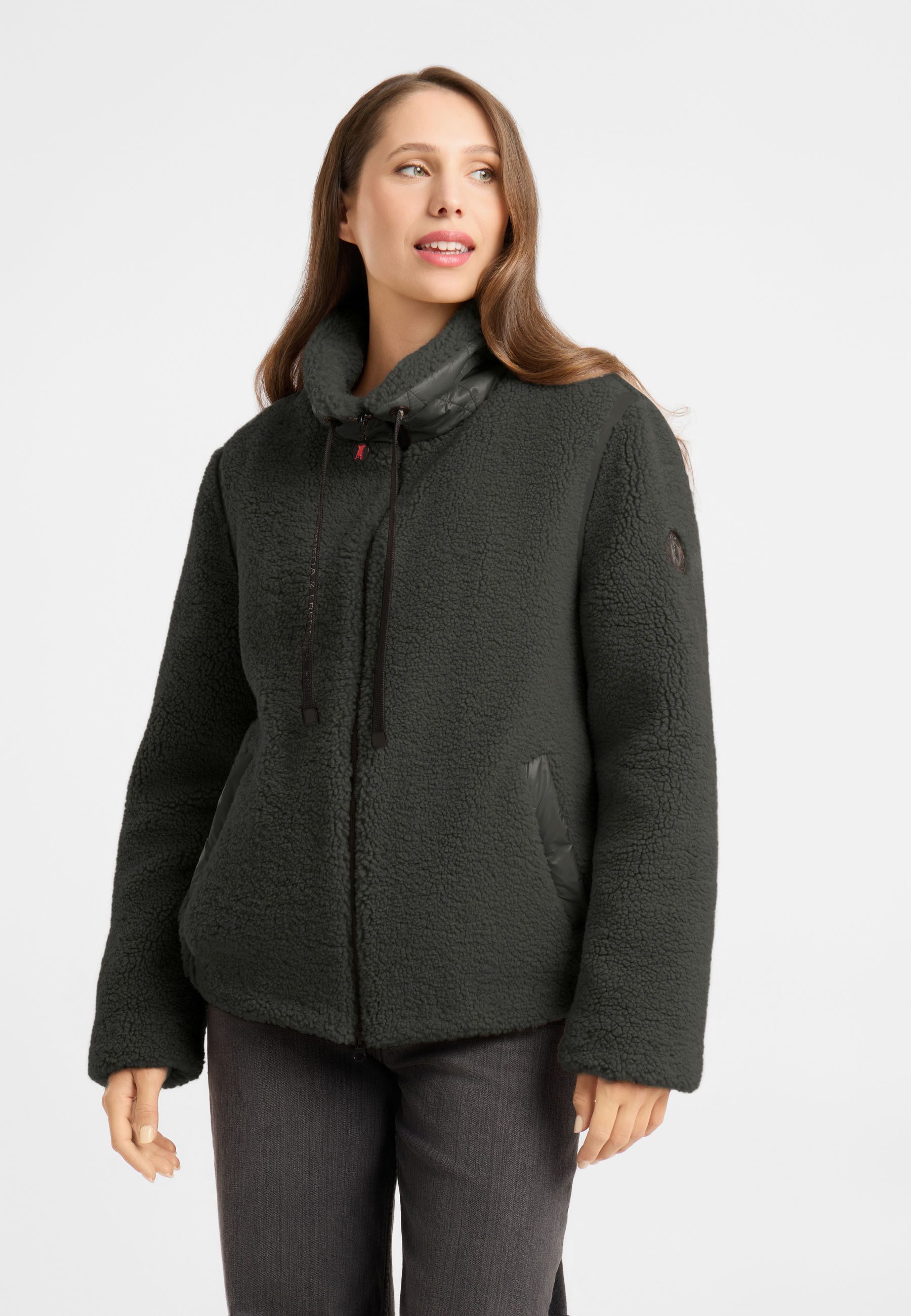 Frieda & Freddies Winterjacke Frieda & Freddies Teddyjacke mit Nylon-Details
